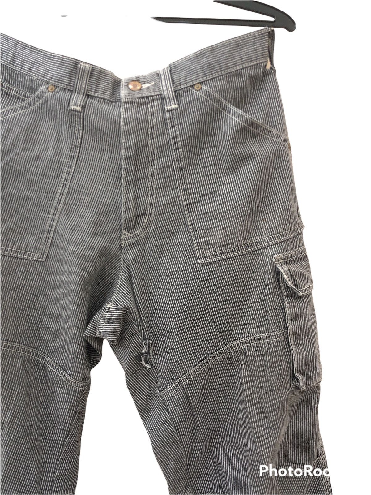 Japanese Brand DOGMAN Hickory Stripe Multipocket Cargo tactical pants Size US 32 / EU 48 - 14 Thumbnail