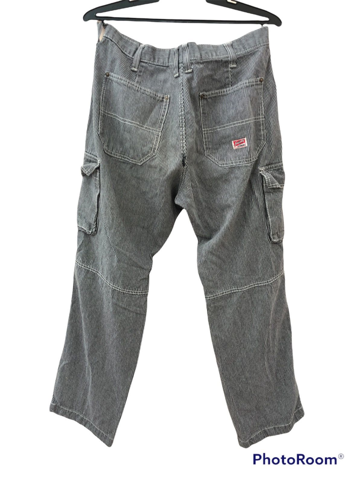 Japanese Brand DOGMAN Hickory Stripe Multipocket Cargo tactical pants Size US 32 / EU 48 - 2 Thumbnail