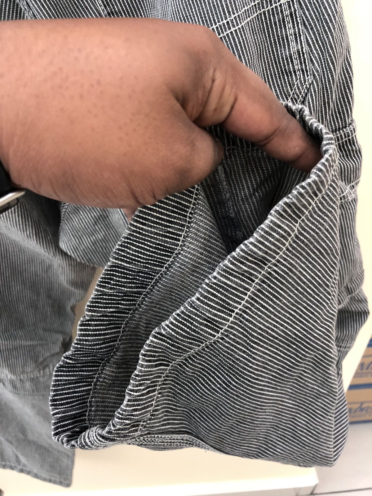 Japanese Brand DOGMAN Hickory Stripe Multipocket Cargo tactical pants Size US 32 / EU 48 - 17 Thumbnail