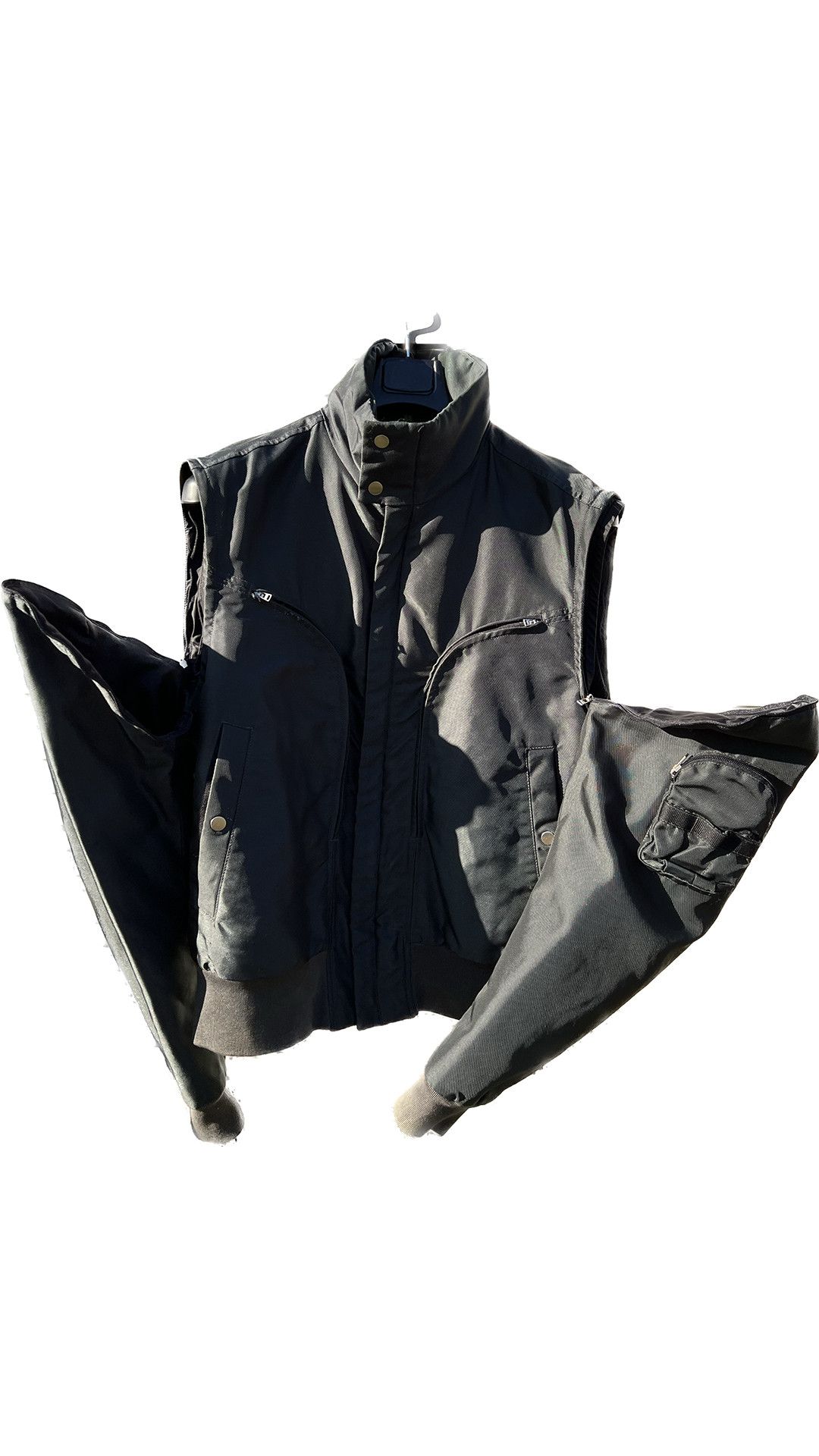 Hugo Boss × Vintage Curved Zipper Pocket Bomber Jacket Size US M / EU 48-50 / 2 - 12 Thumbnail