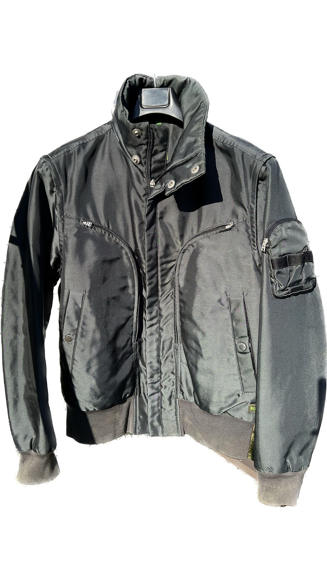 Hugo Boss × Vintage Curved Zipper Pocket Bomber Jacket Size US M / EU 48-50 / 2 - 2 Thumbnail