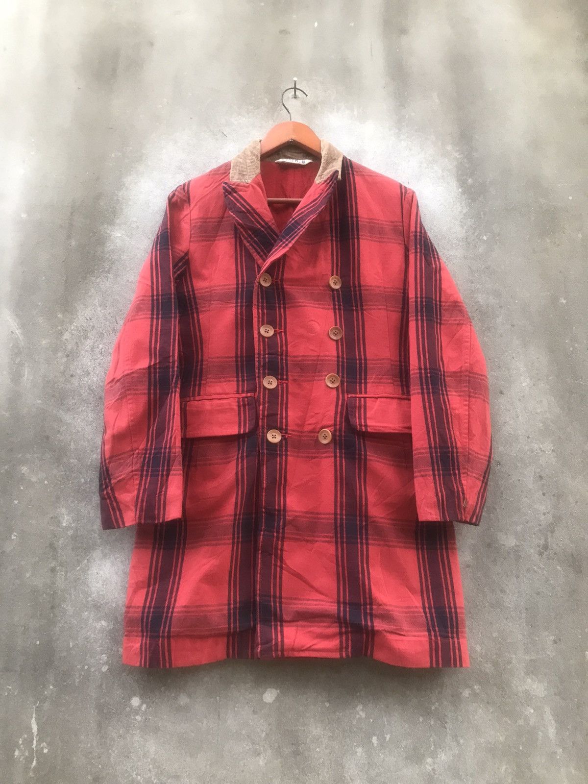 45rpm 45rpm Red Tartan Work Coat— Japanese Artisan Double-Breasted Size US M / EU 48-50 / 2 - 4 Thumbnail