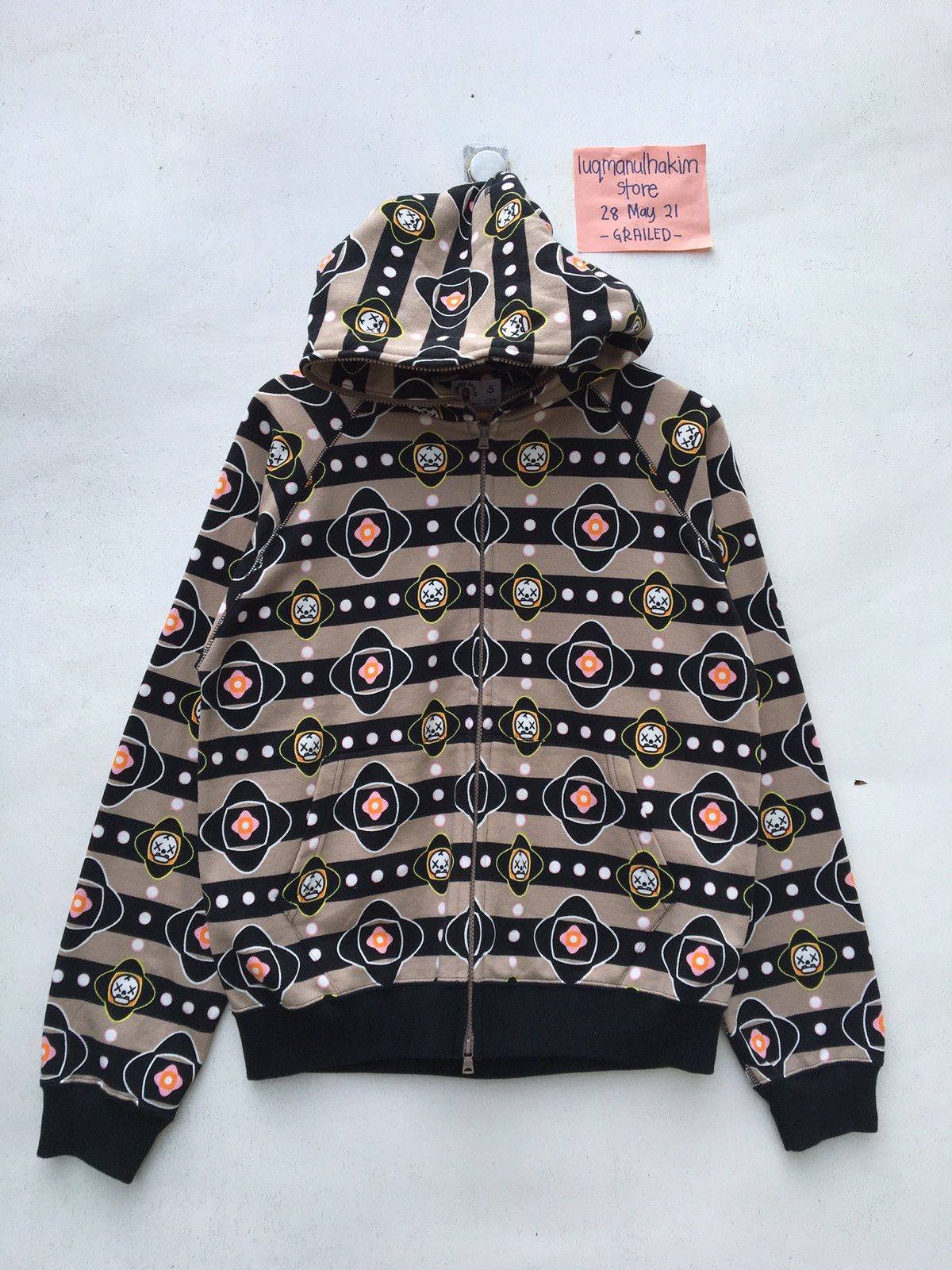Bape × Kaws Bape x Kaws Baby Milo Monogram Full Zip Hoodie Size US S / EU 44-46 / 1 - 2 Thumbnail