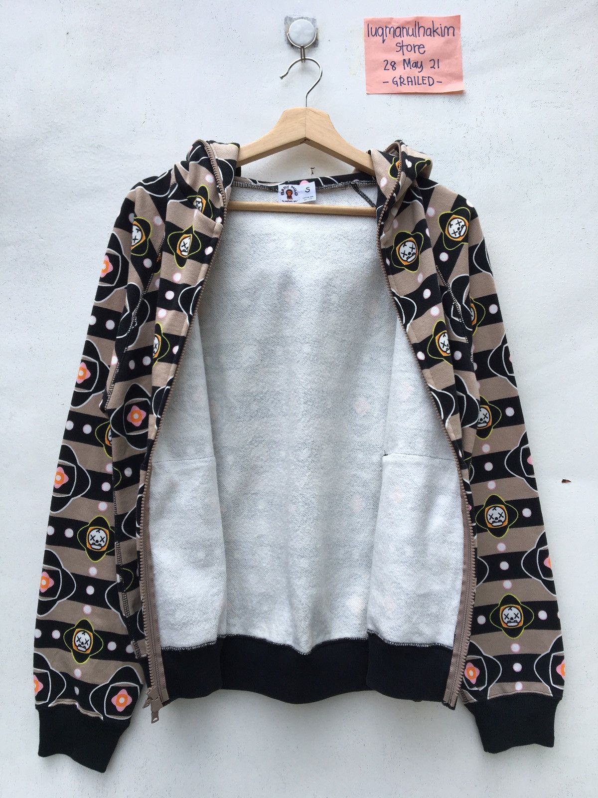 Bape × Kaws Bape x Kaws Baby Milo Monogram Full Zip Hoodie Size US S / EU 44-46 / 1 - 9 Thumbnail