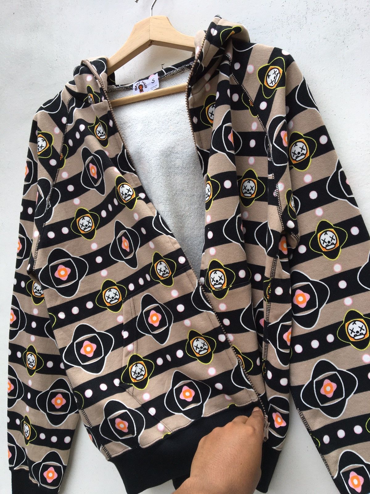 Bape × Kaws Bape x Kaws Baby Milo Monogram Full Zip Hoodie Size US S / EU 44-46 / 1 - 15 Thumbnail