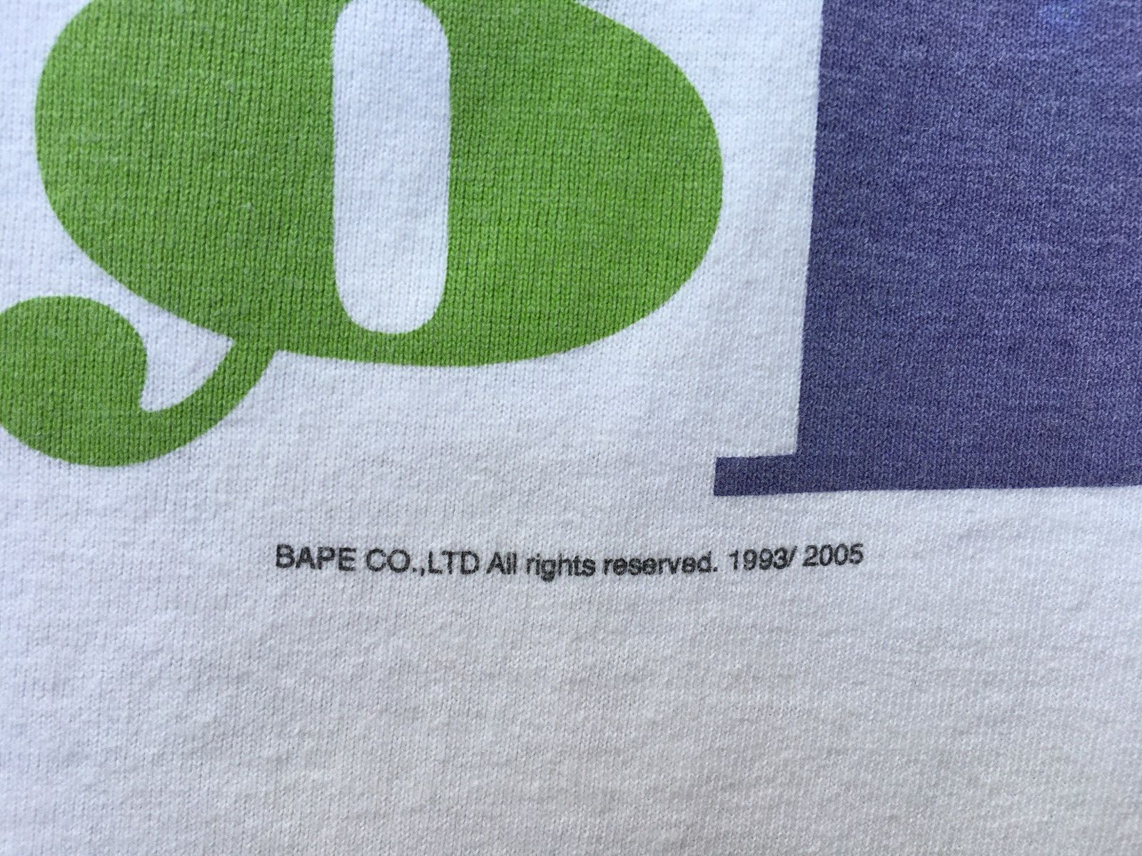 Bape Multicolor Logo Tee (2005) Size US L / EU 52-54 / 3 - 7 Thumbnail