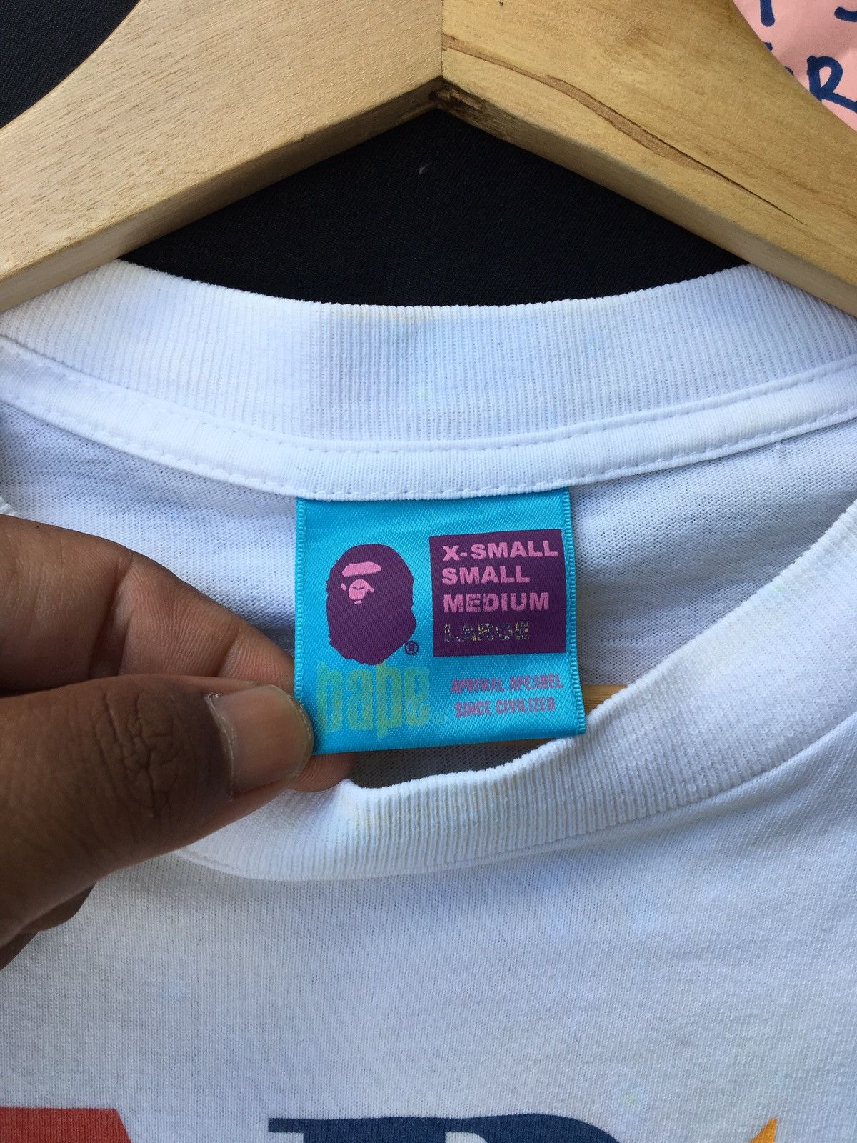Bape Multicolor Logo Tee (2005) Size US L / EU 52-54 / 3 - 8 Thumbnail
