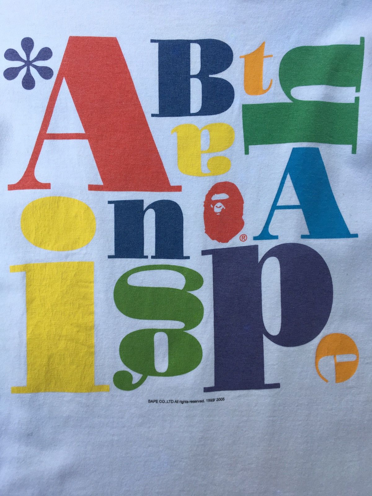 Bape Multicolor Logo Tee (2005) Size US L / EU 52-54 / 3 - 6 Thumbnail