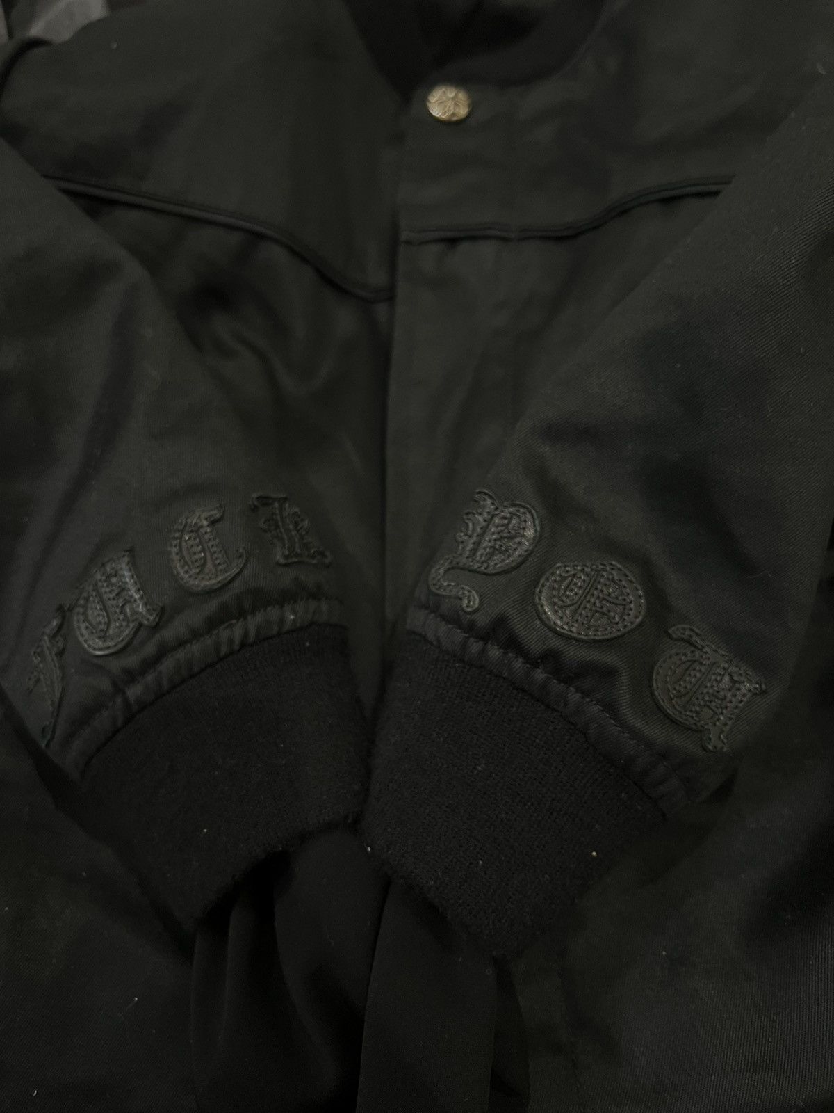 Chrome Hearts Bella Hadid cropped fuck you leather patch jacket Size M / US 6-8 / IT 42-44 - 4 Thumbnail