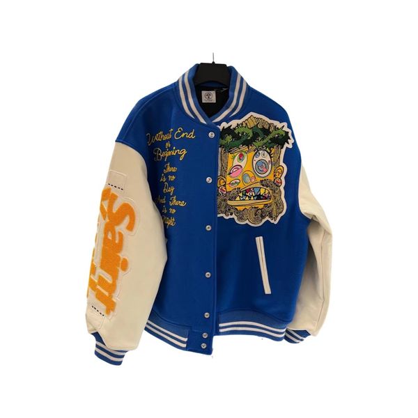 Takashi Murakami Jesus varsity stadium jacket | Grailed