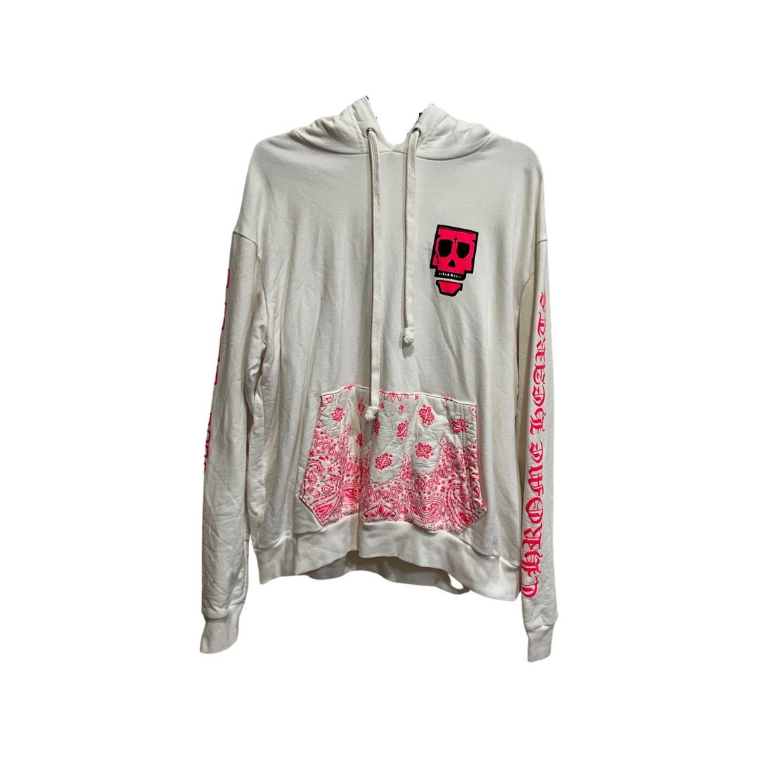 Pre-owned Chrome Hearts Monkpunk Paisley Friend And Family Hoodie In White