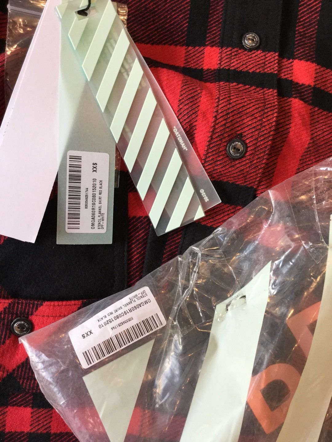 Off-White Diagonal stencil checked flannel shirt Size US XXS / EU 40 - 11 Thumbnail