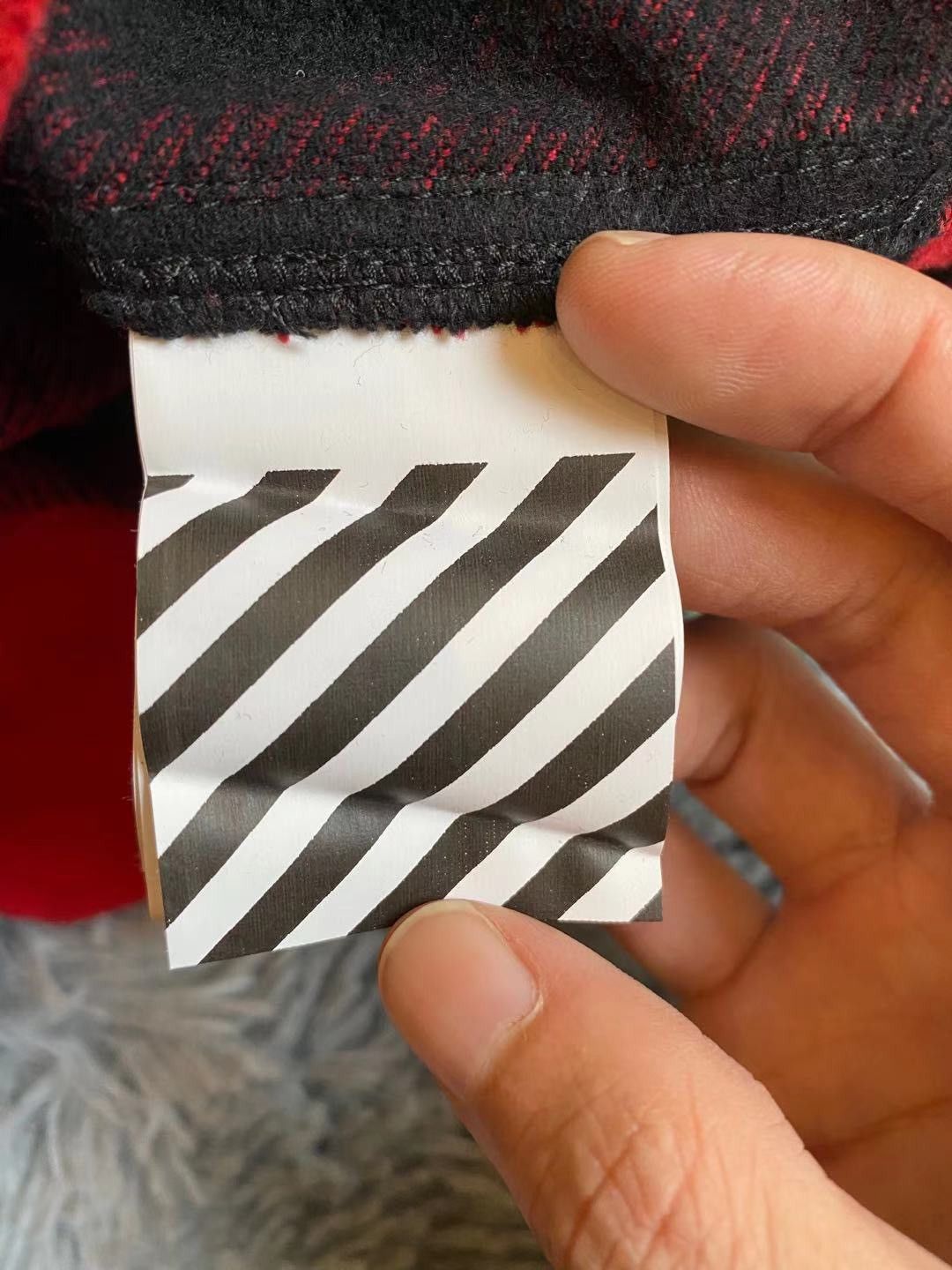 Off-White Diagonal stencil checked flannel shirt Size US XXS / EU 40 - 3 Thumbnail