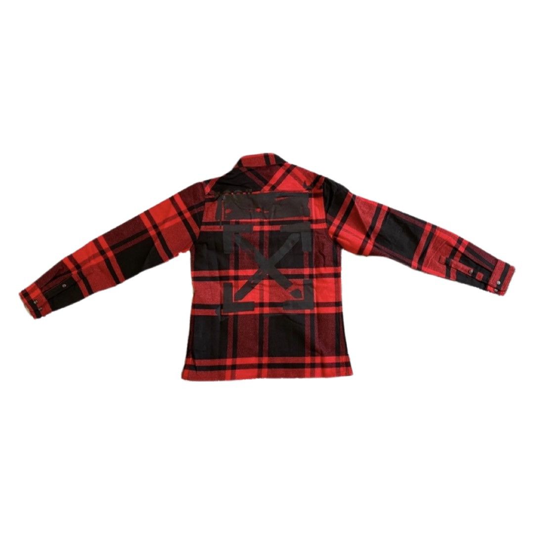 Off-White Diagonal stencil checked flannel shirt Size US XXS / EU 40 - 1 Thumbnail