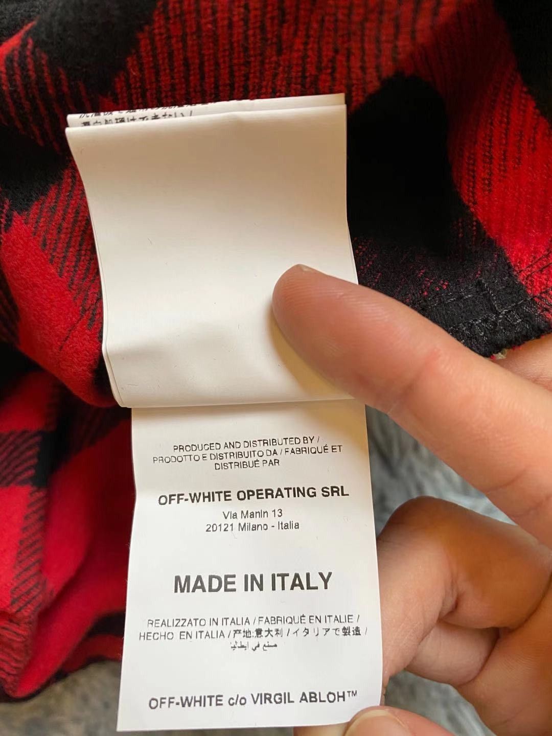 Off-White Diagonal stencil checked flannel shirt Size US XXS / EU 40 - 9 Thumbnail