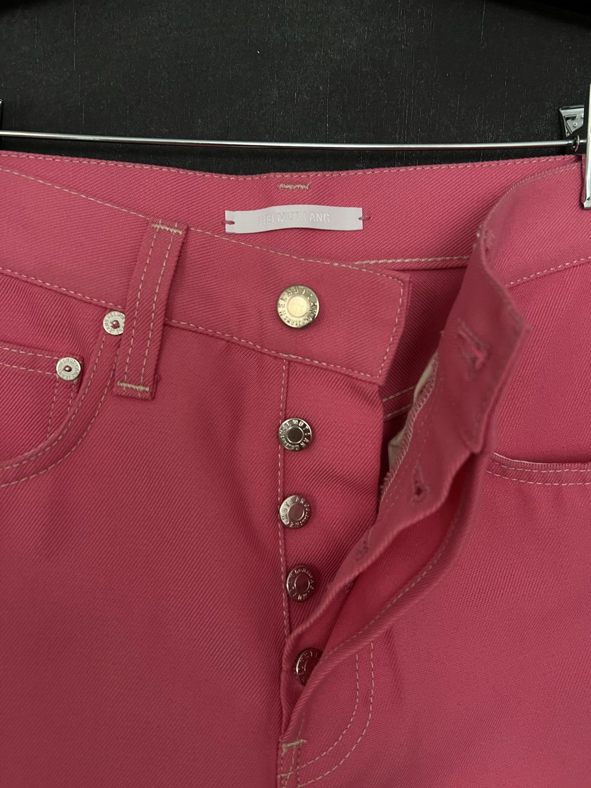 Helmut Lang Helmut Lang Pink Contrast Stitch 5 Pocket Denim Jeans Size 25" / US 0 / IT 36 - 6 Thumbnail