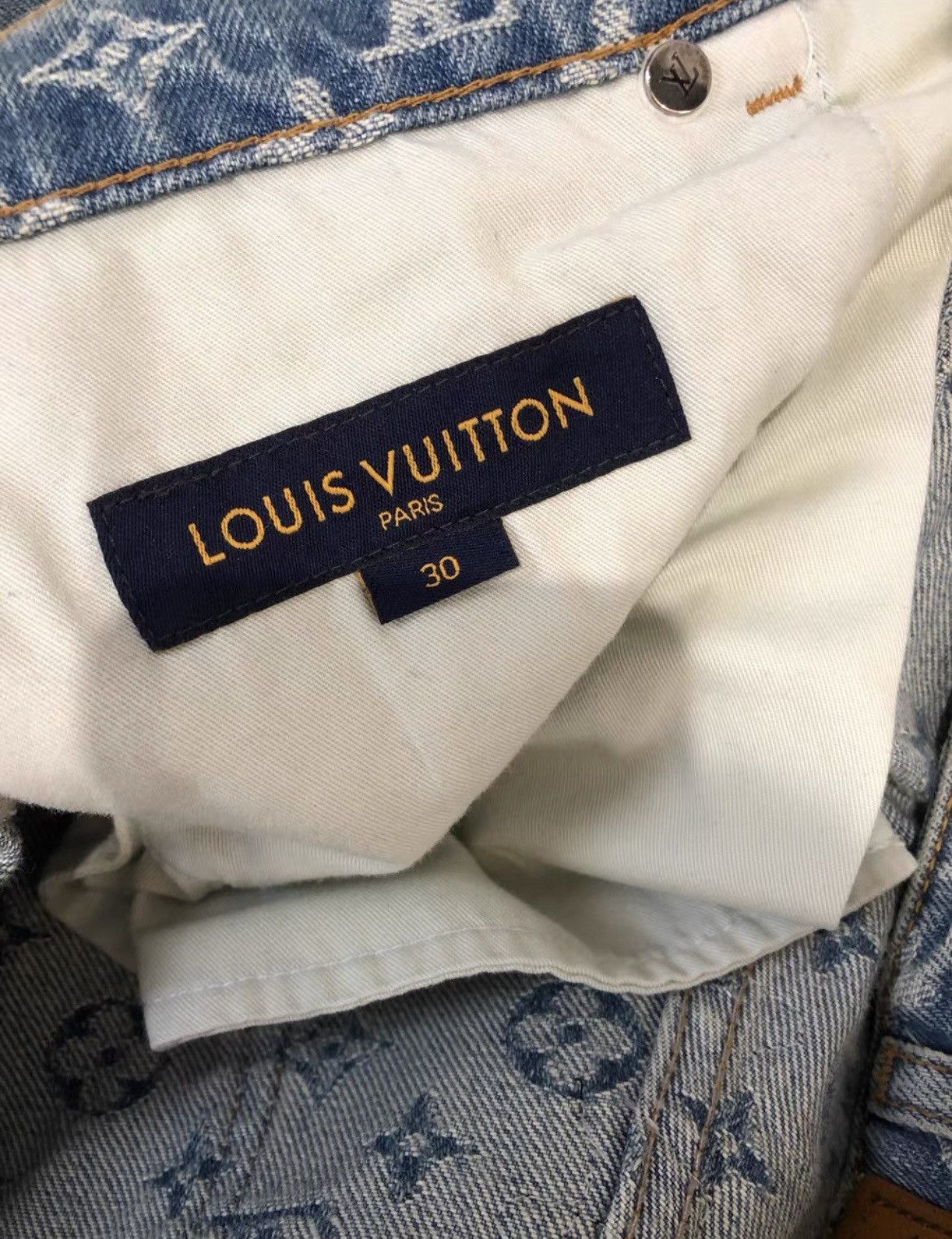 Louis Vuitton Graffiti monogram baggy denim jeans Size US 30 / EU 46 - 4 Thumbnail