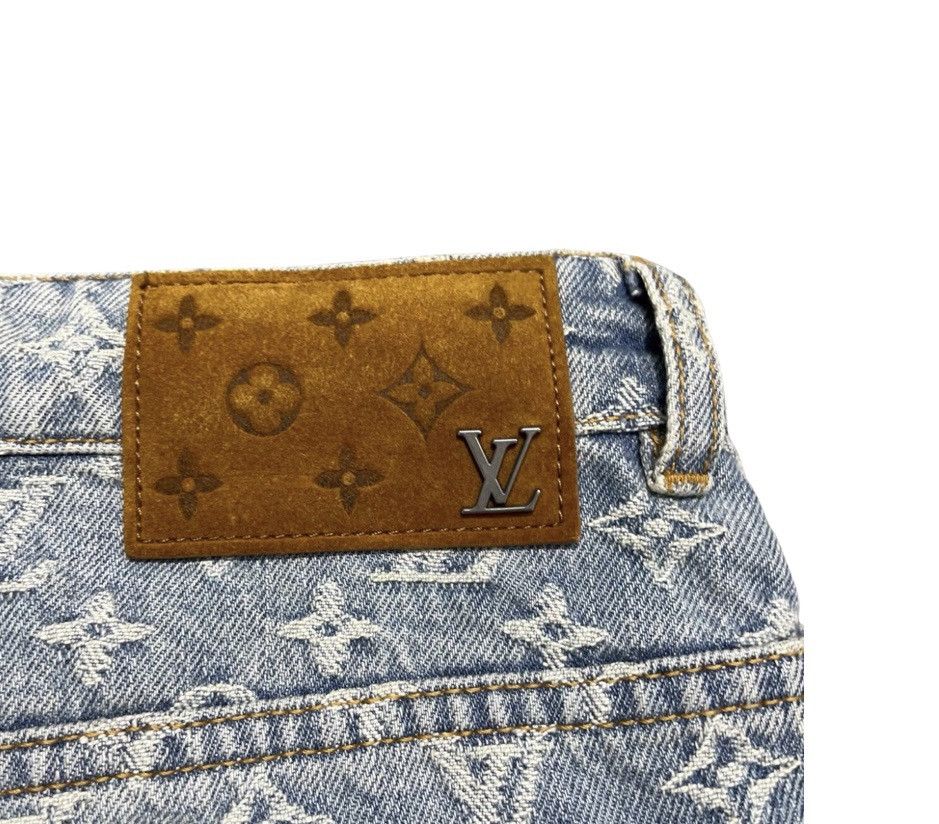 Louis Vuitton Graffiti monogram baggy denim jeans Size US 30 / EU 46 - 3 Thumbnail