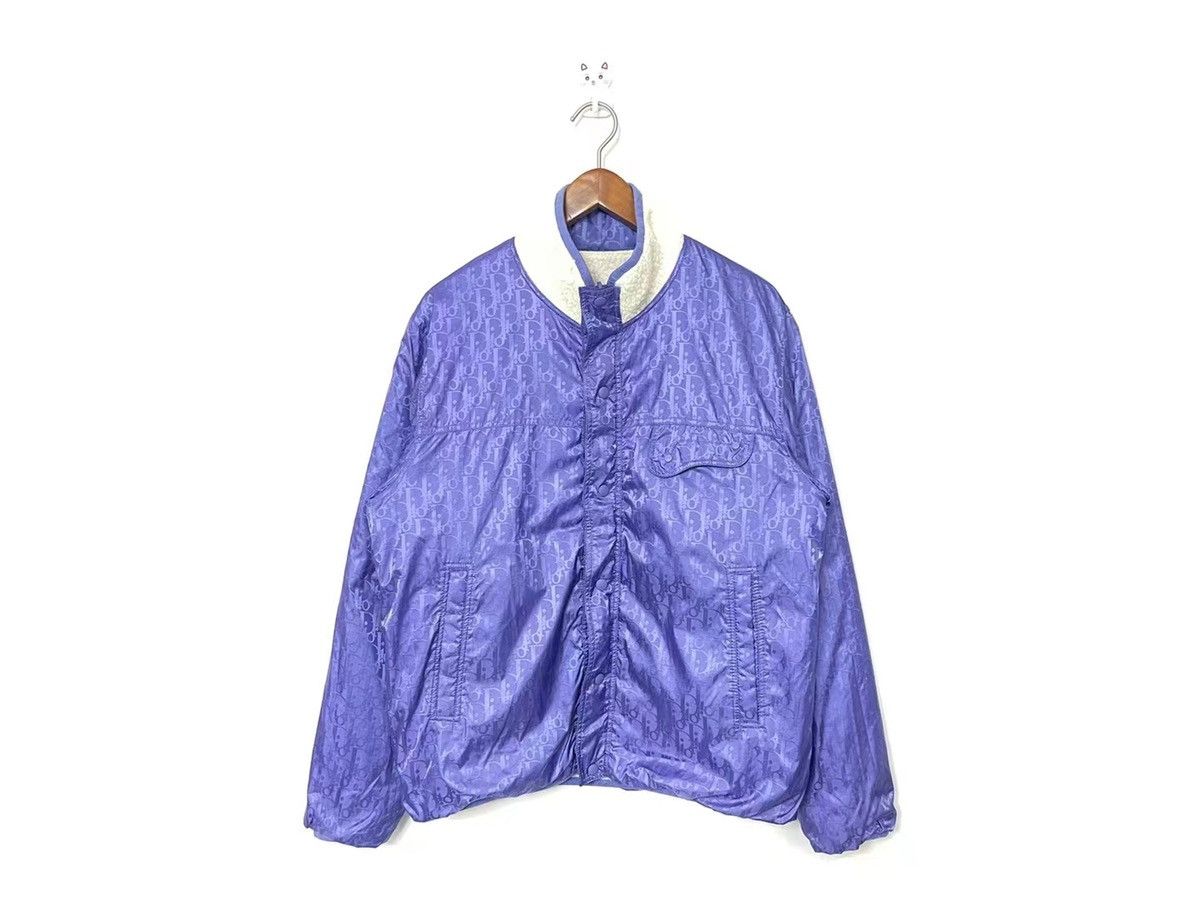 purple Oblique reversible fleece jacket