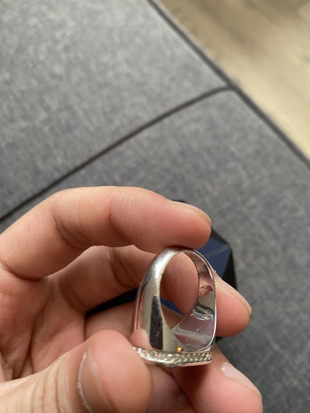 Dior Onyx crystal CD icon ring Size ONE SIZE - 9 Thumbnail