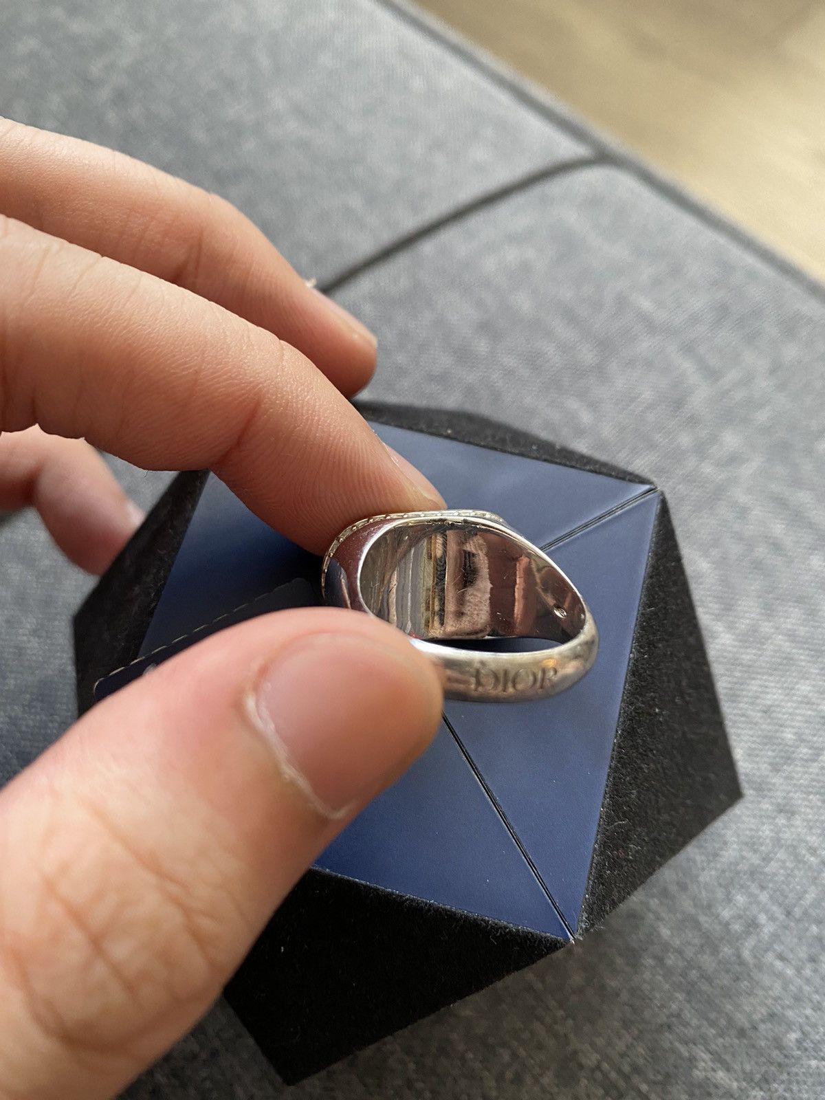 Dior Onyx crystal CD icon ring Size ONE SIZE - 4 Thumbnail