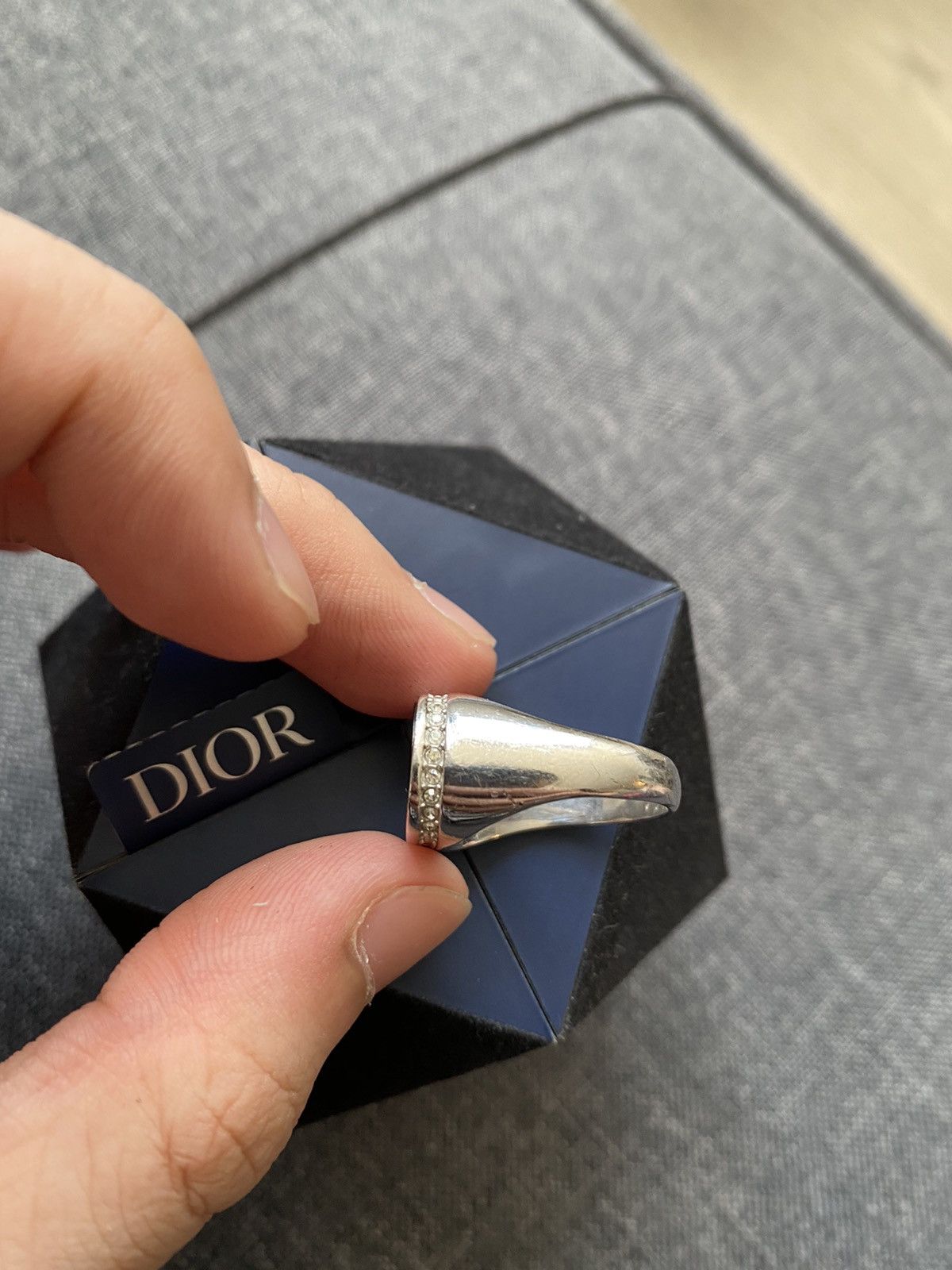 Dior Onyx crystal CD icon ring Size ONE SIZE - 5 Thumbnail