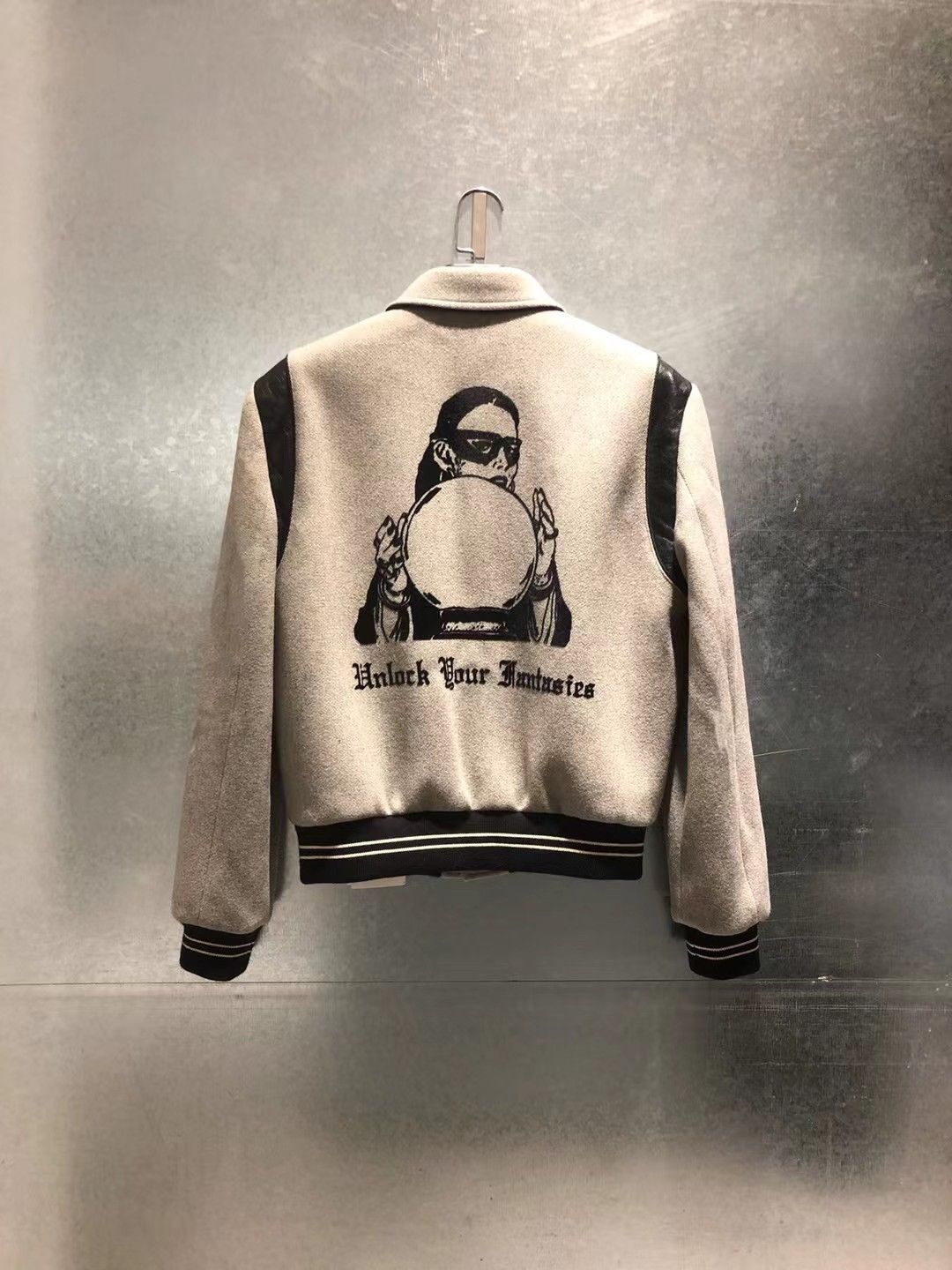 image of Celine Cody Defranco Unlock Your Fantasies Teddy Jacket in Grey, Men's (Size Medium)