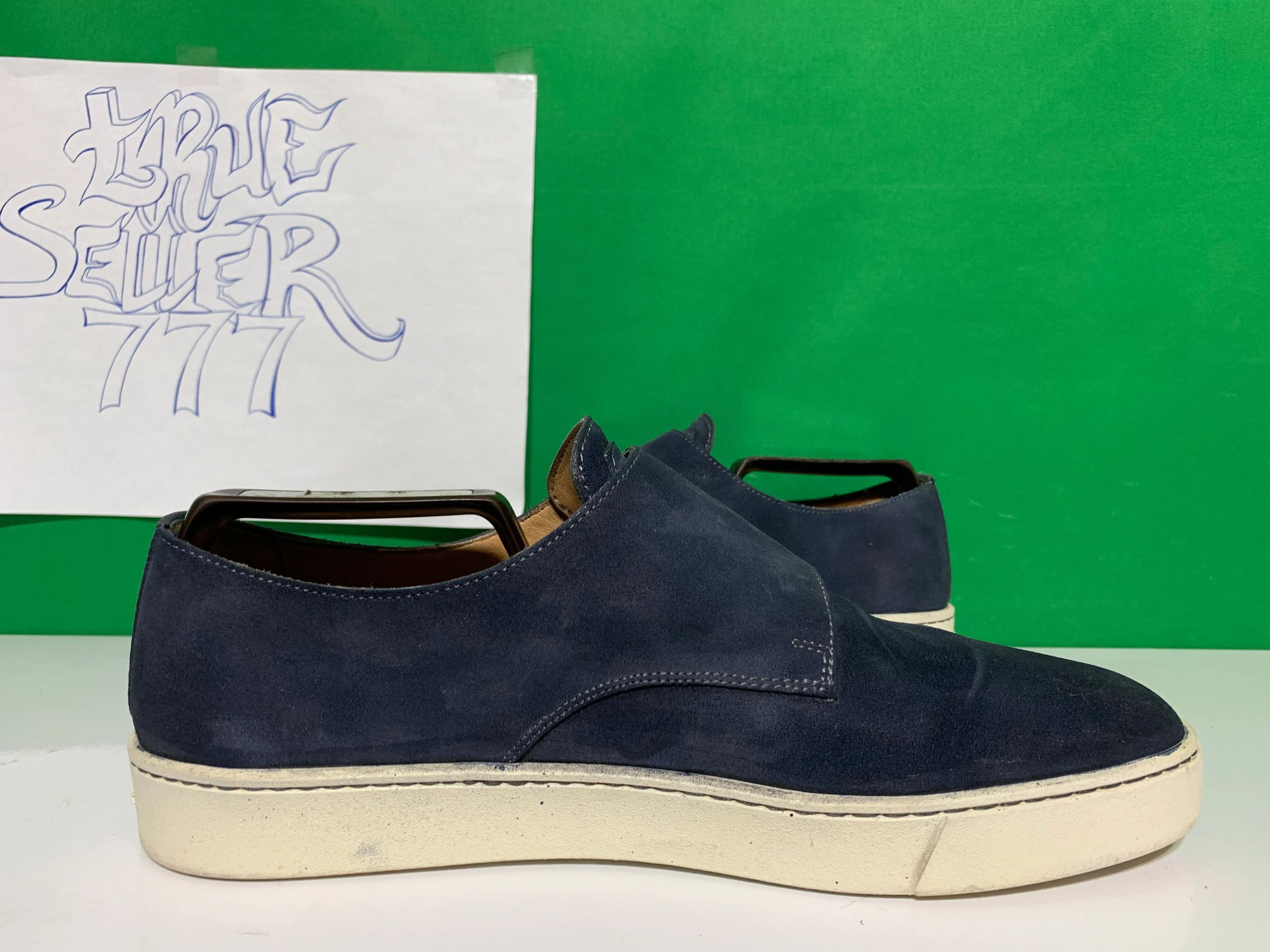 Santoni SANTONI blue suede unlined monk sneakers Size US 8.5 / EU 41-42 - 4 Thumbnail