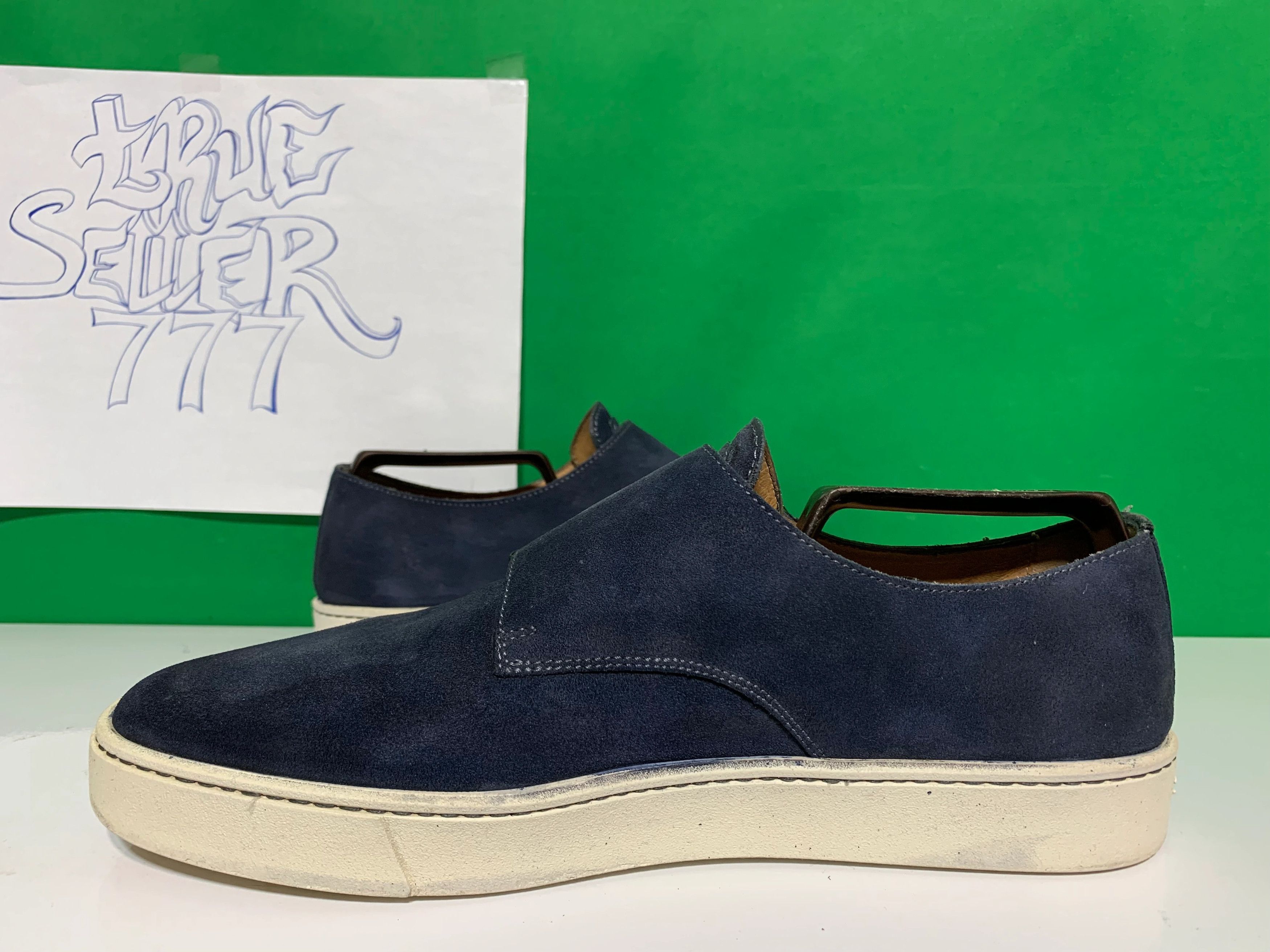 Santoni SANTONI blue suede unlined monk sneakers Size US 8.5 / EU 41-42 - 5 Thumbnail
