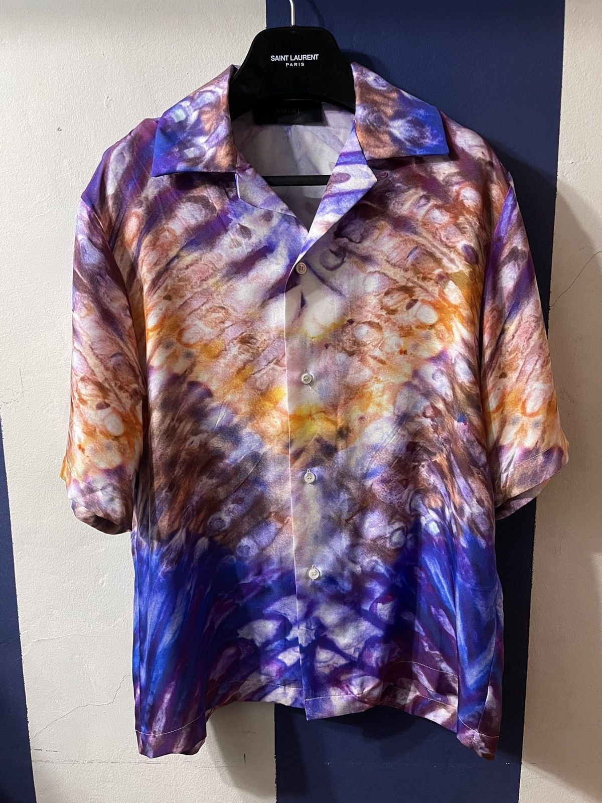 Amiri Amiri Tie Dye Bowling Shirt 2022 Size US S / EU 44-46 / 1 - 2 Thumbnail
