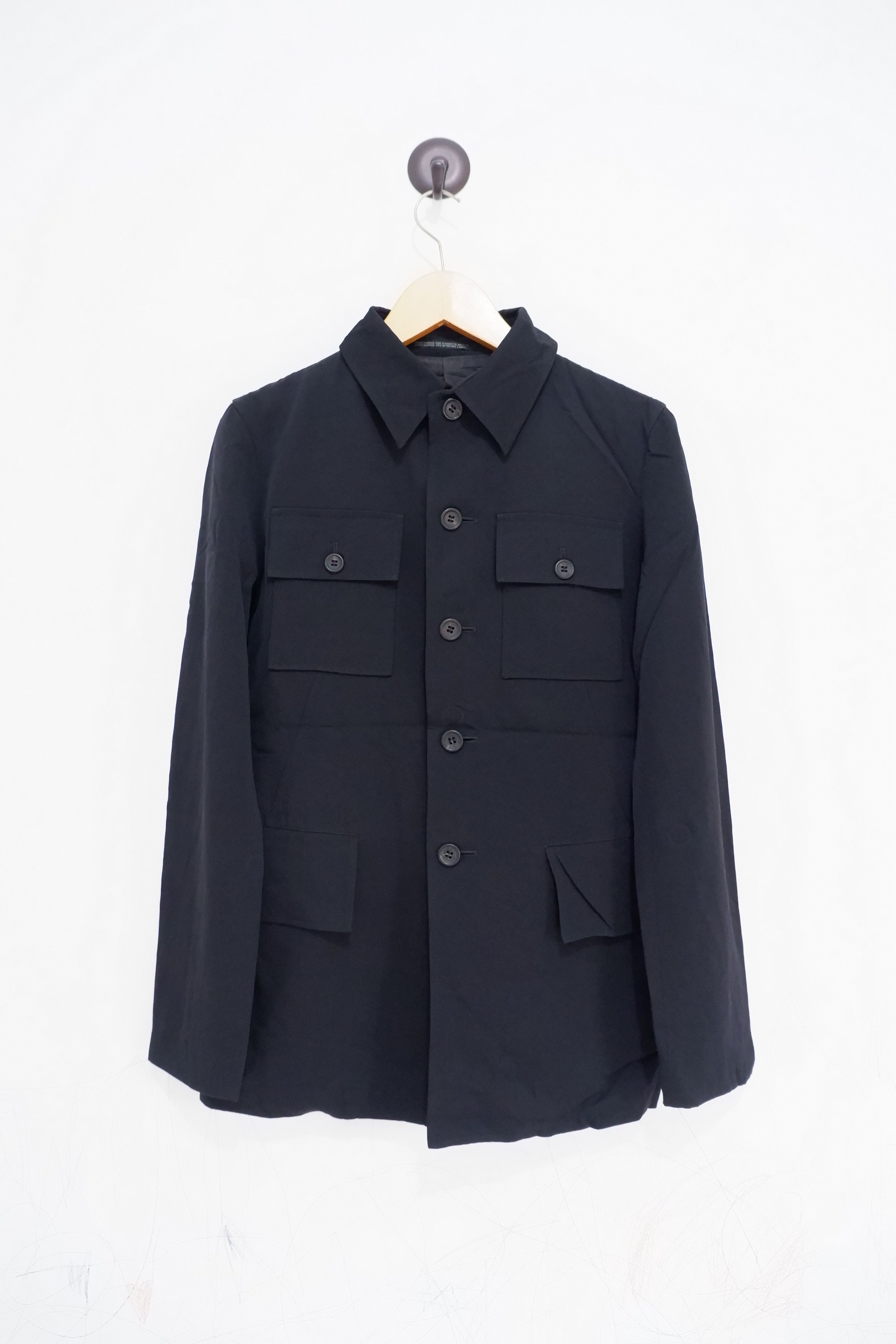 Yohji Yamamoto Vintage Y's Yohji Yamamoto Wool Gabardine Parka Jacket Size US M / EU 48-50 / 2 - 1 Thumbnail