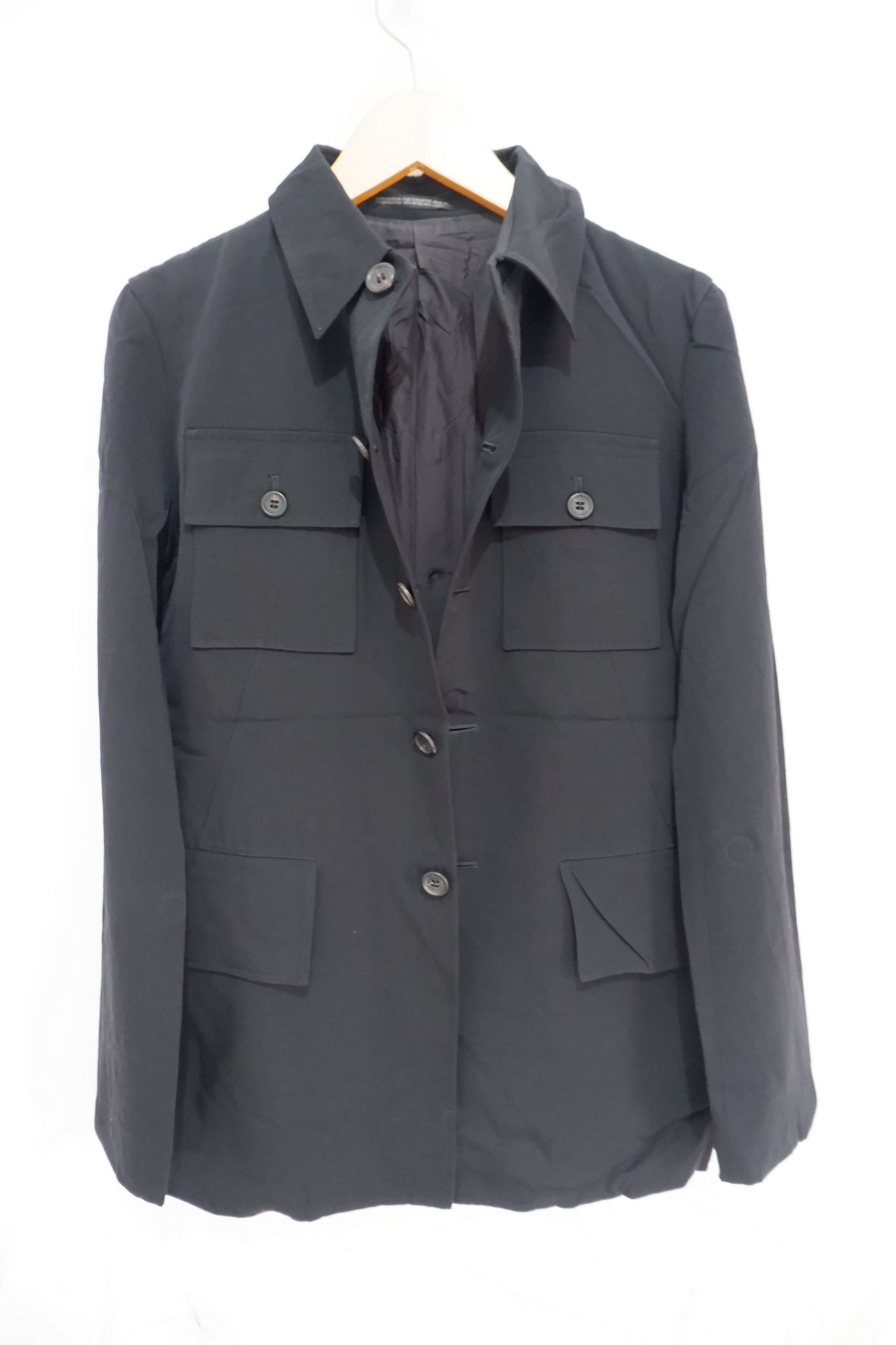 Yohji Yamamoto Vintage Y's Yohji Yamamoto Wool Gabardine Parka Jacket Size US M / EU 48-50 / 2 - 4 Thumbnail