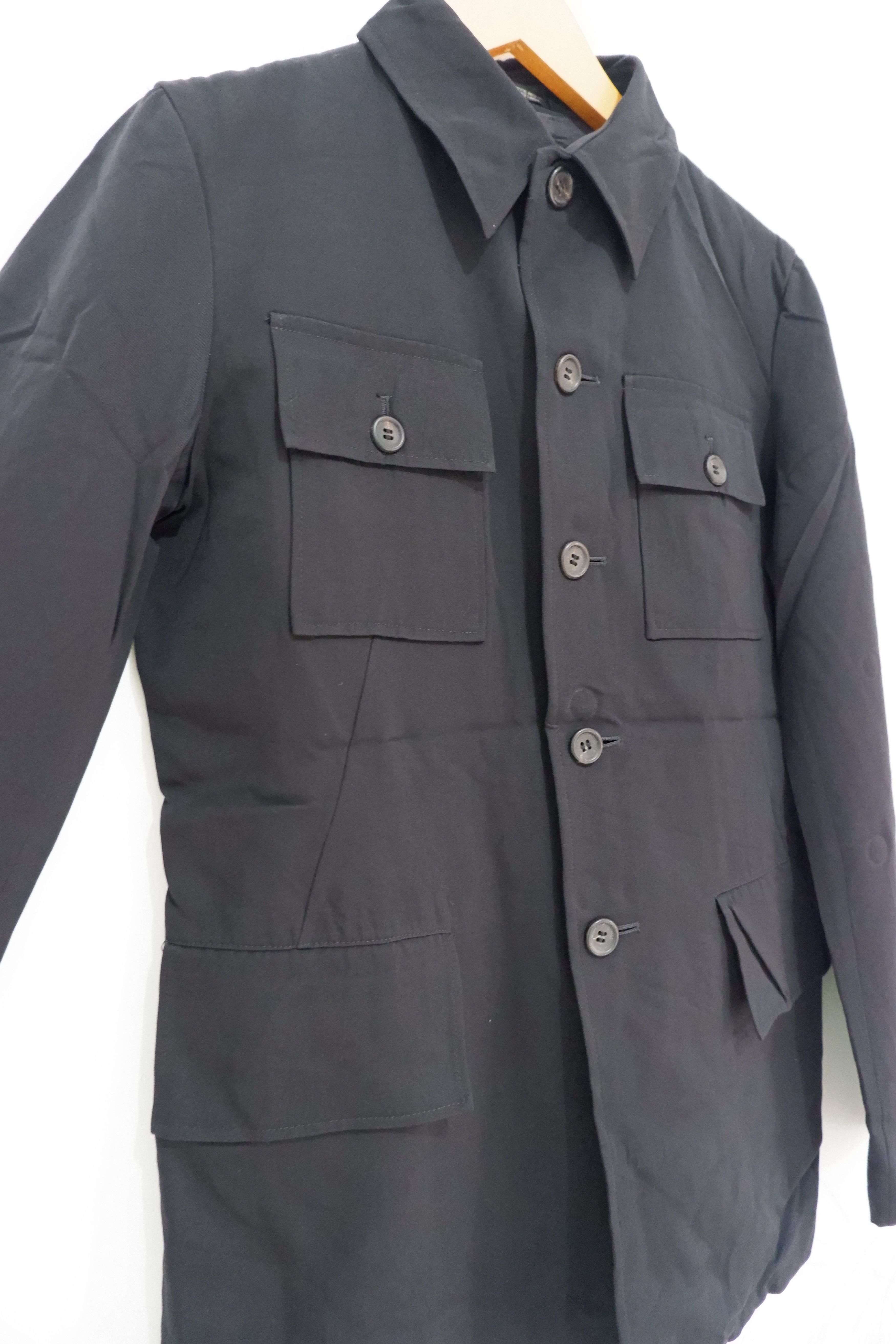 Yohji Yamamoto Vintage Y's Yohji Yamamoto Wool Gabardine Parka Jacket Size US M / EU 48-50 / 2 - 2 Thumbnail