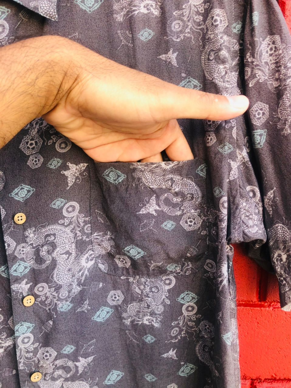 Japanese Brand × Vintage Vintage Hill Crop Yakuza Dragon Streetwear Fashion Style Size US M / EU 48-50 / 2 - 6 Thumbnail