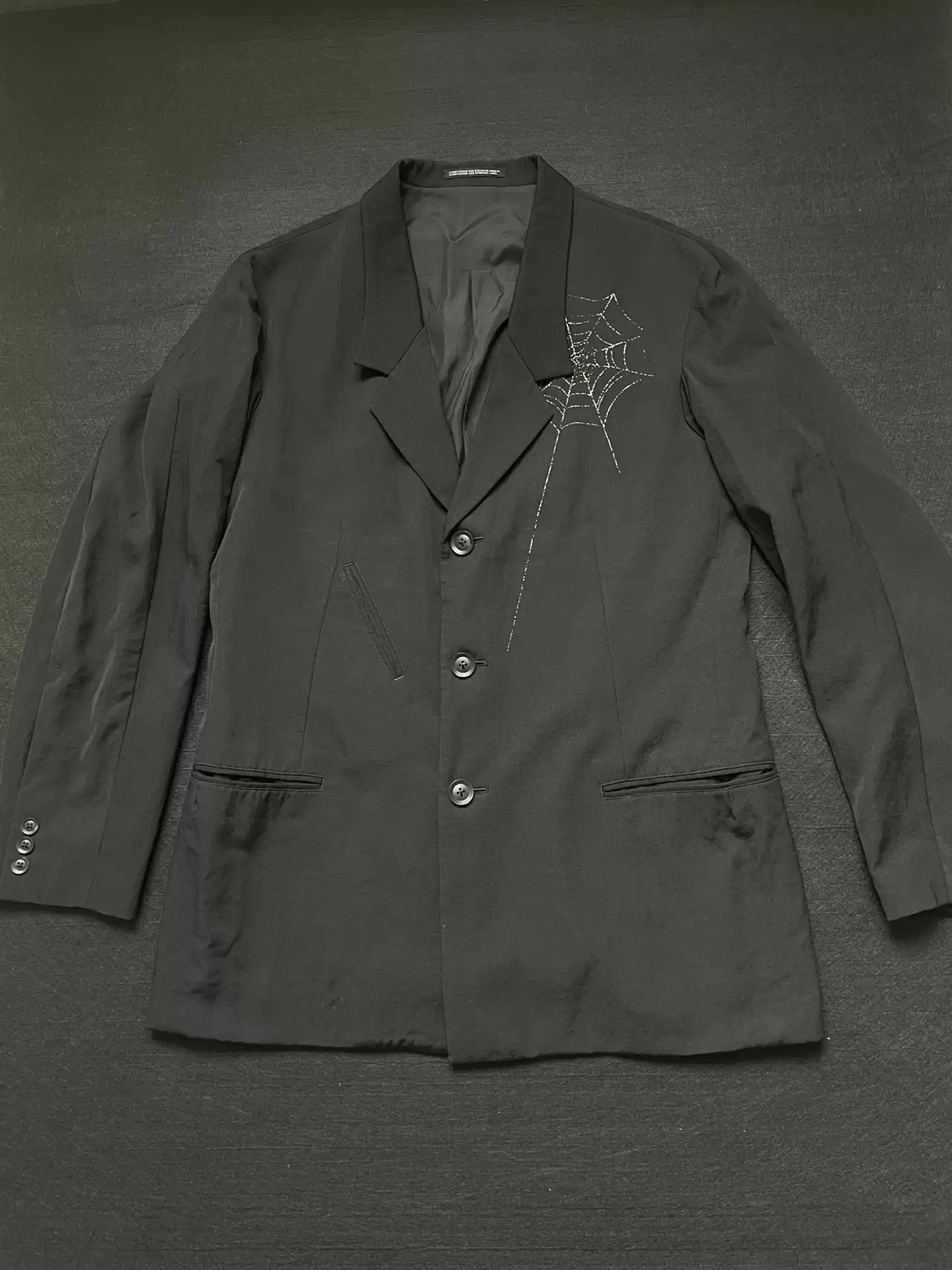 Yohji Yamamoto Yohji Yamamoto 18aw Spider Web Suit Size US M / EU 48-50 / 2 - 1 Thumbnail