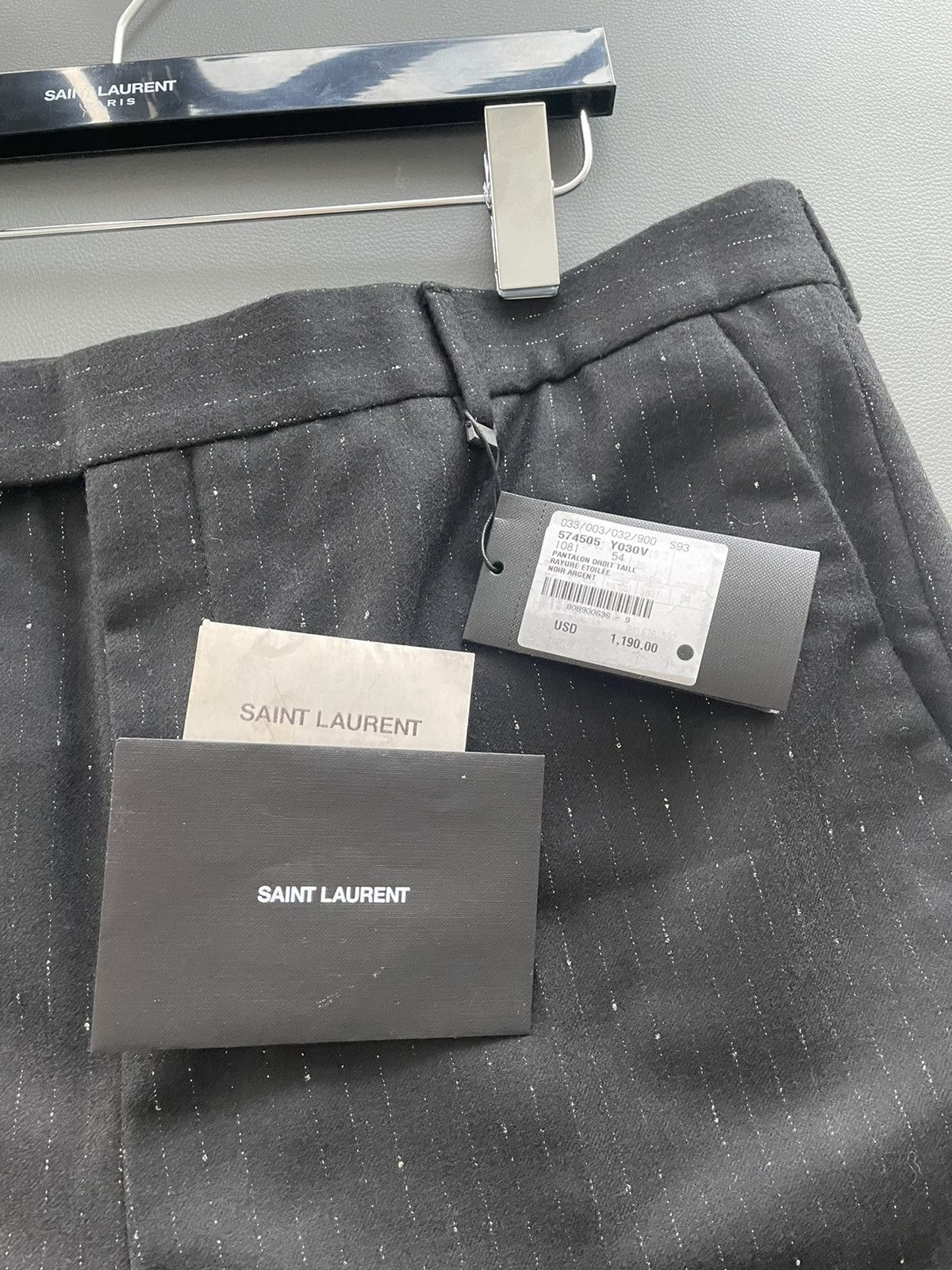 Hedi Slimane × Saint Laurent Paris × Yves Saint Laurent Limited Rare BrandNEW Super Runway Iconic Striped Wool Pant Size US 33 - 20 Thumbnail