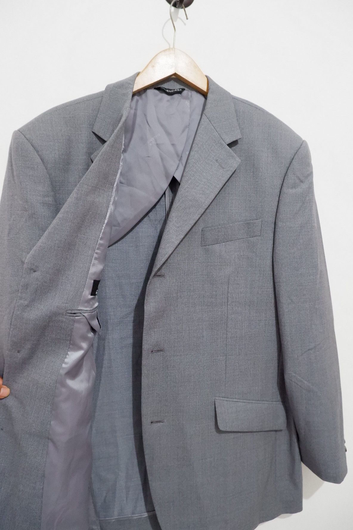 Balenciaga Vintage Balenciaga Wool Blazer Jacket Size 54R - 4 Thumbnail