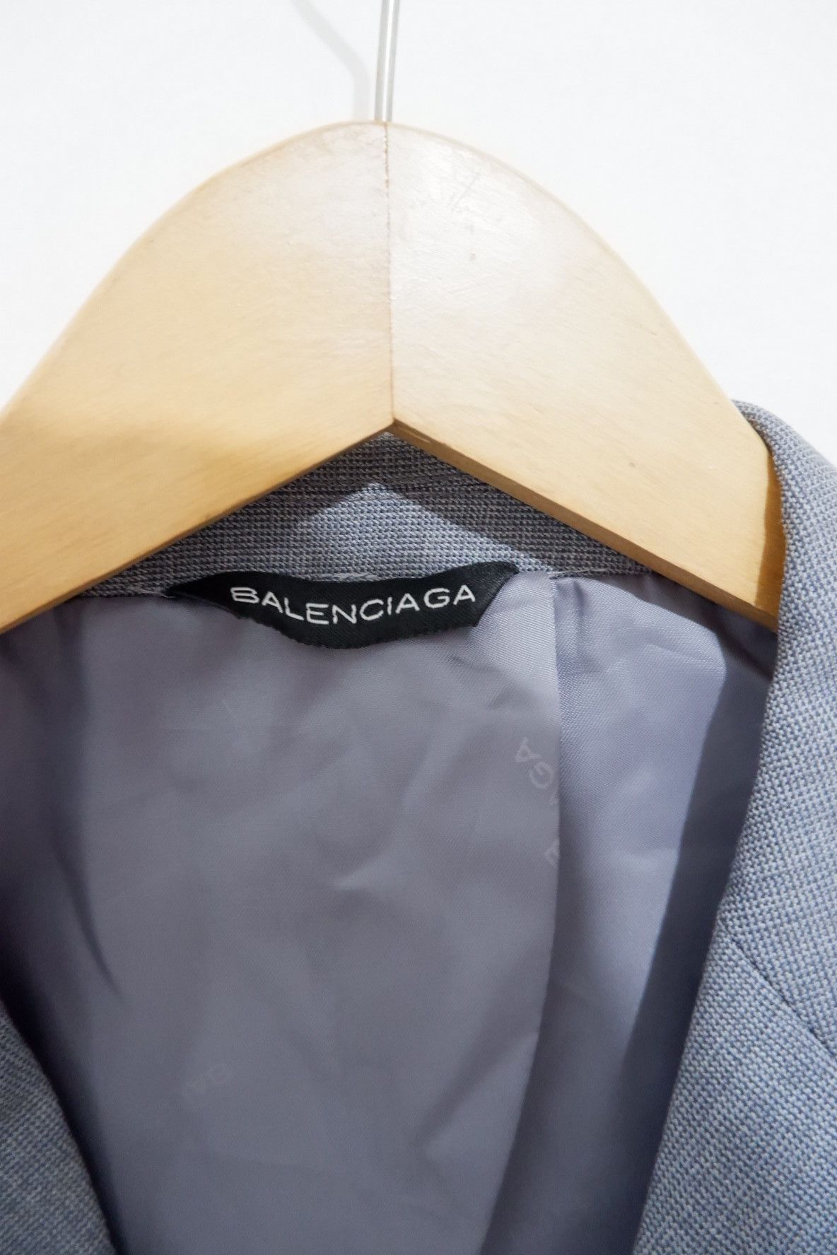 Balenciaga Vintage Balenciaga Wool Blazer Jacket Size 54R - 3 Thumbnail