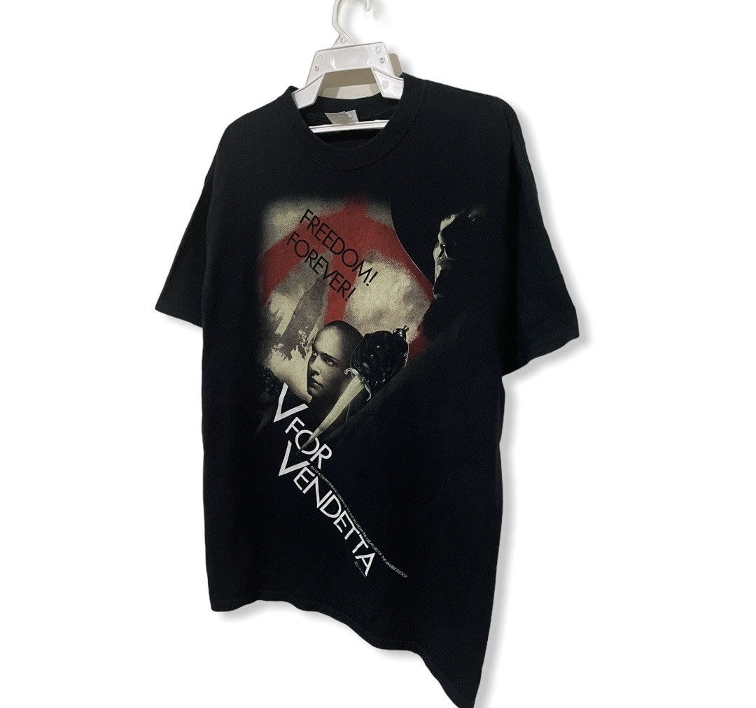 Vintage V For Vandetta Freedom Forever Natalie Portman Tee