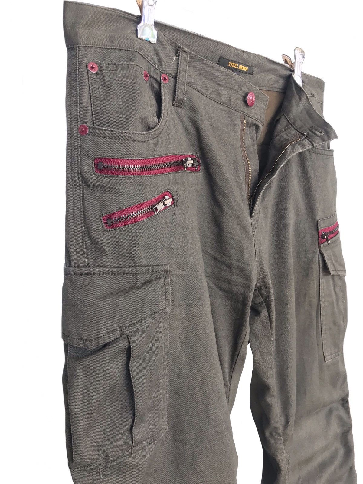 Japanese Brand Steel Brawn Seditionaries Side Pocket Zipper Pants Size US 34 / EU 50 - 5 Thumbnail