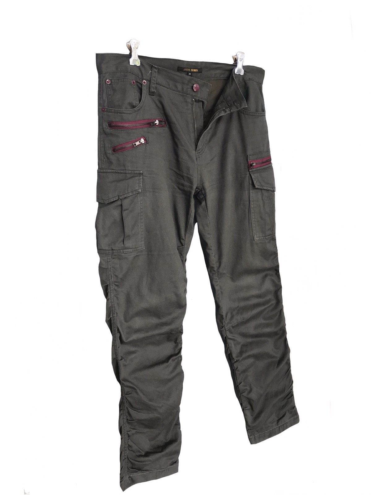 Japanese Brand Steel Brawn Seditionaries Side Pocket Zipper Pants Size US 34 / EU 50 - 2 Thumbnail
