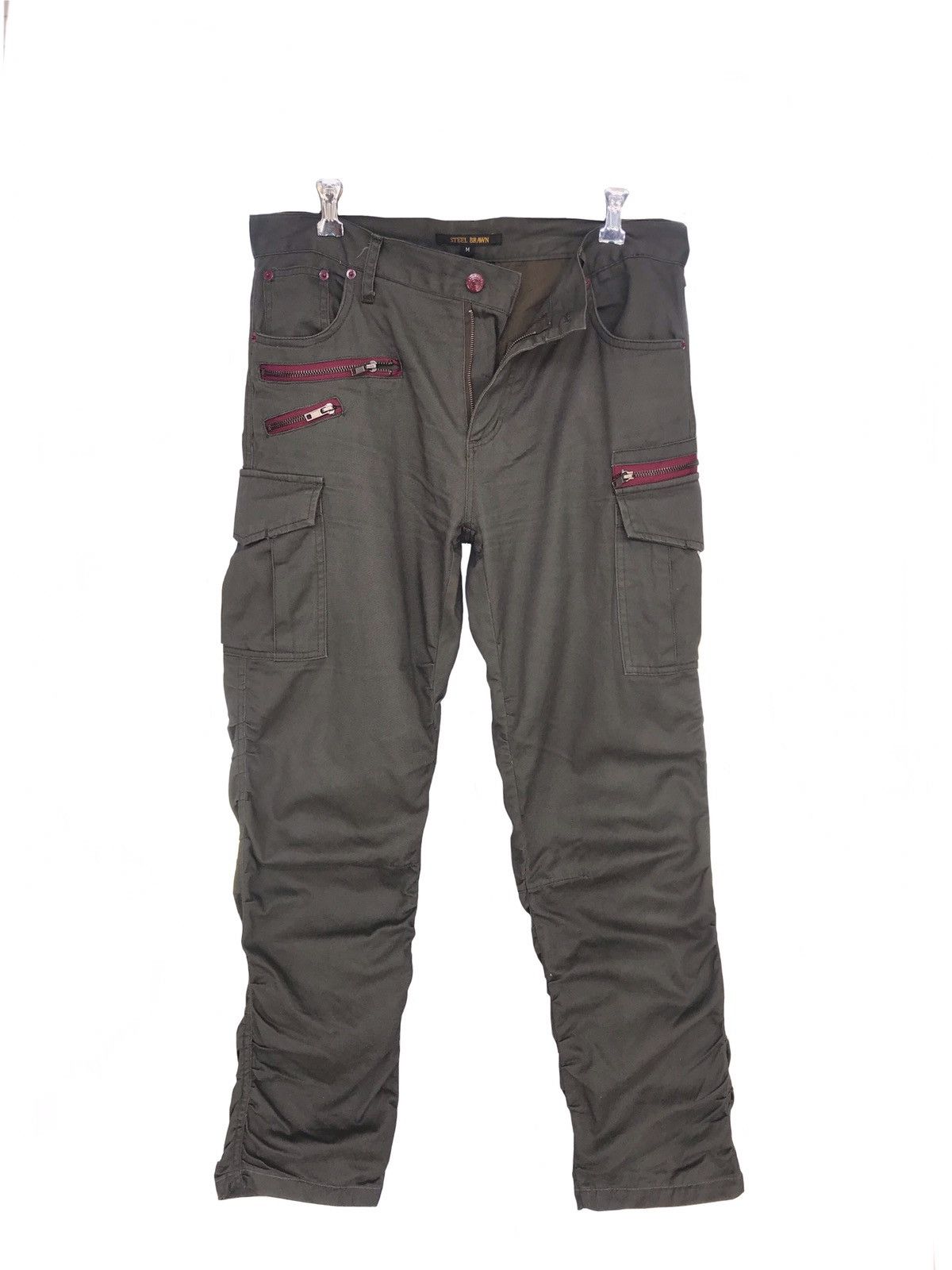 Japanese Brand Steel Brawn Seditionaries Side Pocket Zipper Pants Size US 34 / EU 50 - 1 Thumbnail