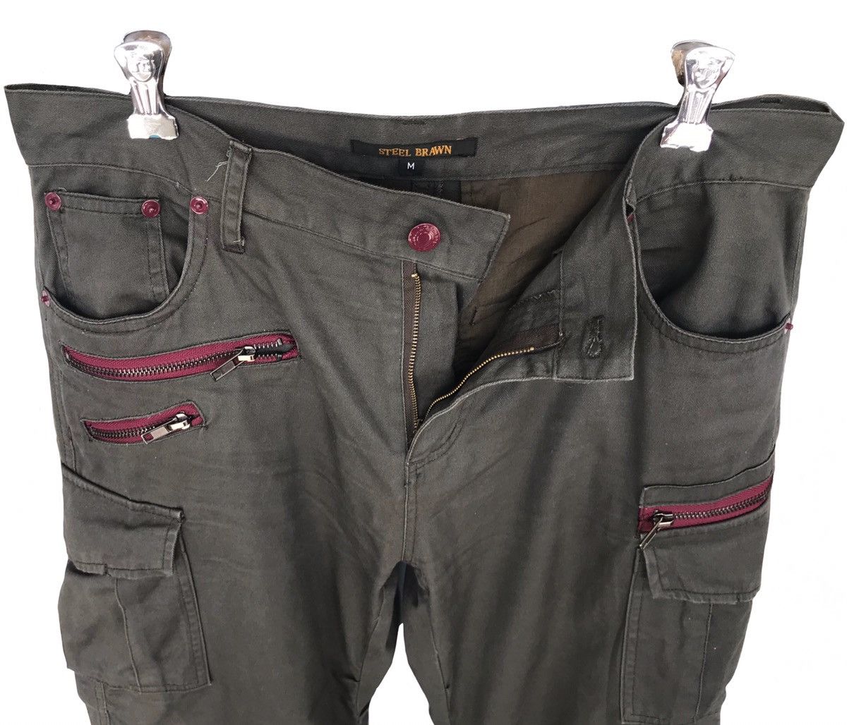 Japanese Brand Steel Brawn Seditionaries Side Pocket Zipper Pants Size US 34 / EU 50 - 6 Thumbnail