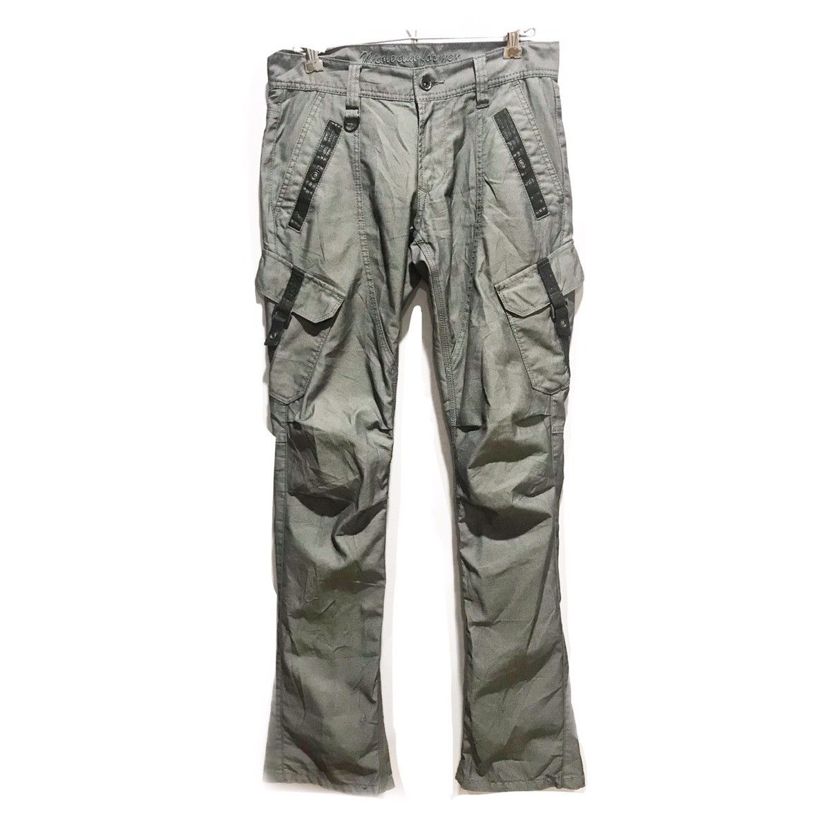 image of Designer Nicole Elaborate Collection Multi Pocket Pants in Grey, Men's (Size 31)