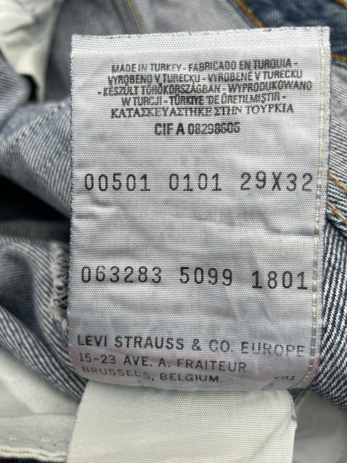 Levi's Levi’s 501 e 2001 Turkey Aging Rework Denim Size US 29 - 13 Thumbnail