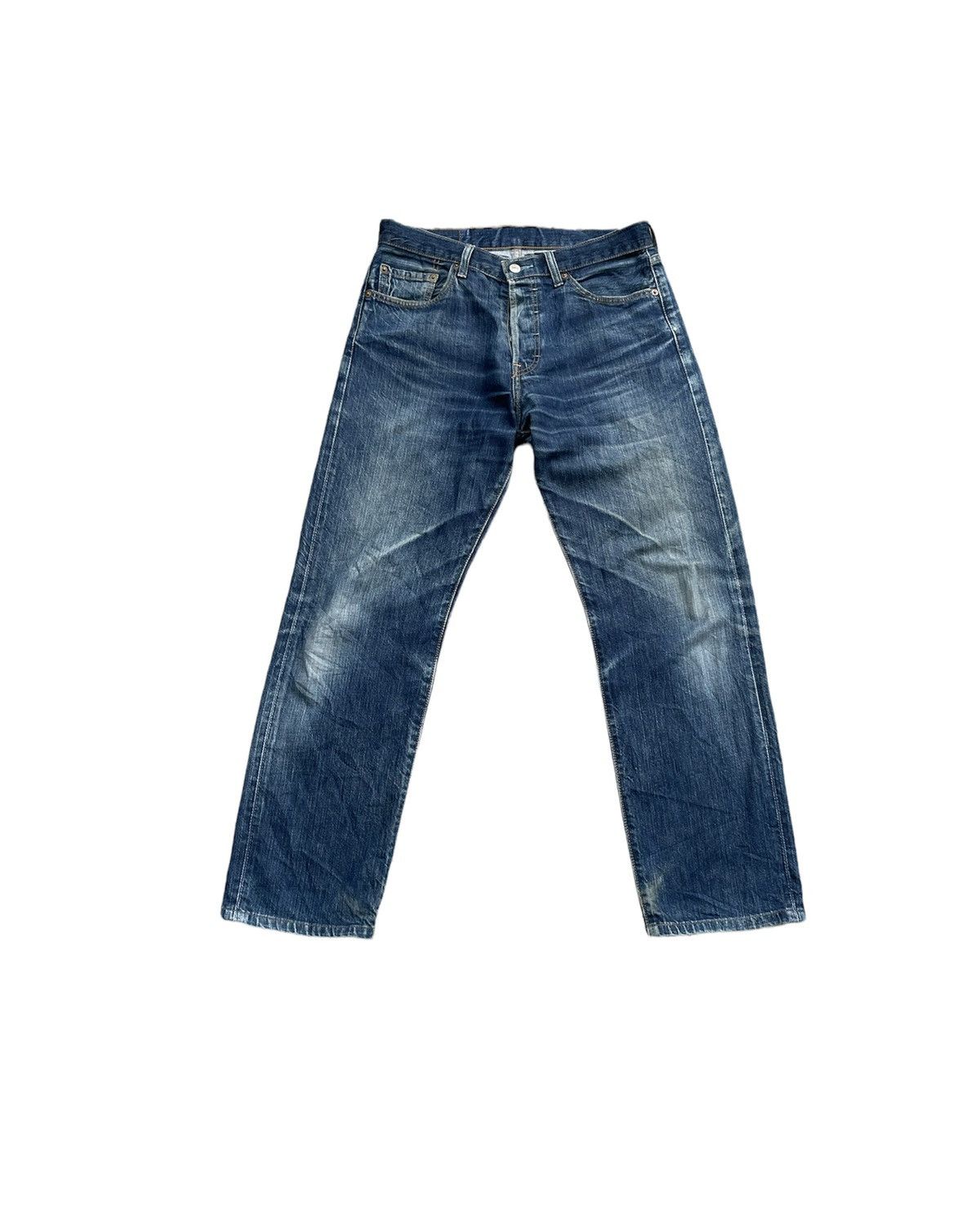 image of Levis 501 E 2007 Aging Wash Denim in Blue, Men's (Size 32)
