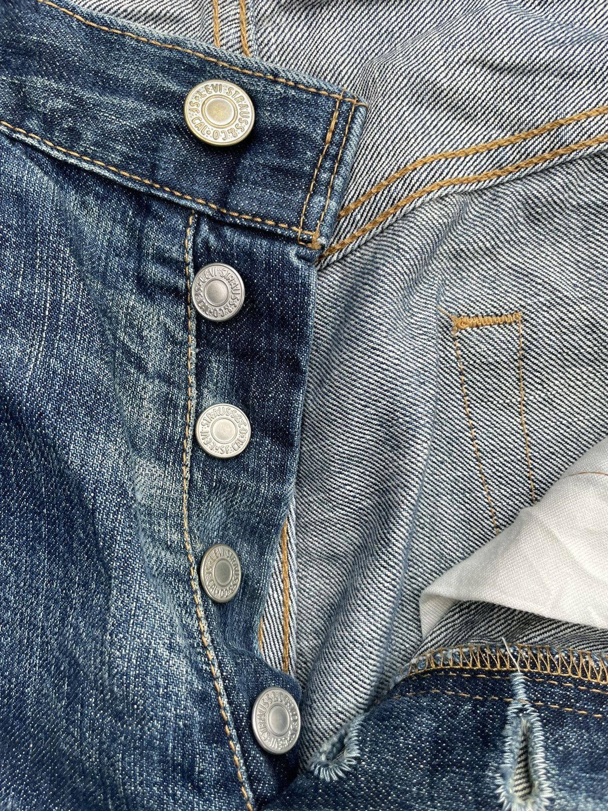 Levi's × Vintage Levis 501 e 2007 Aging Wash Denim Size US 32 / EU 48 - 19 Thumbnail
