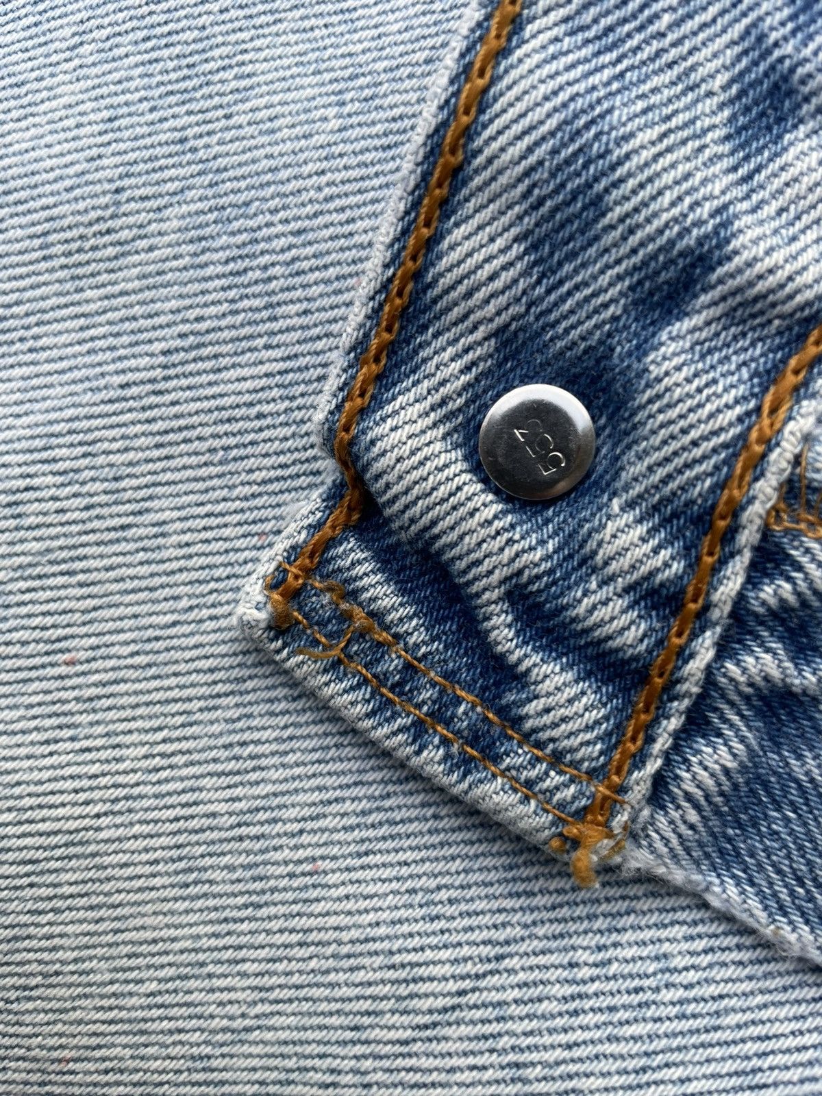 Le Grande Bleu (L.G.B.) Levis 501 e Usa Vintage 1995 Aging Distressed Denim Size US 30 / EU 46 - 18 Thumbnail