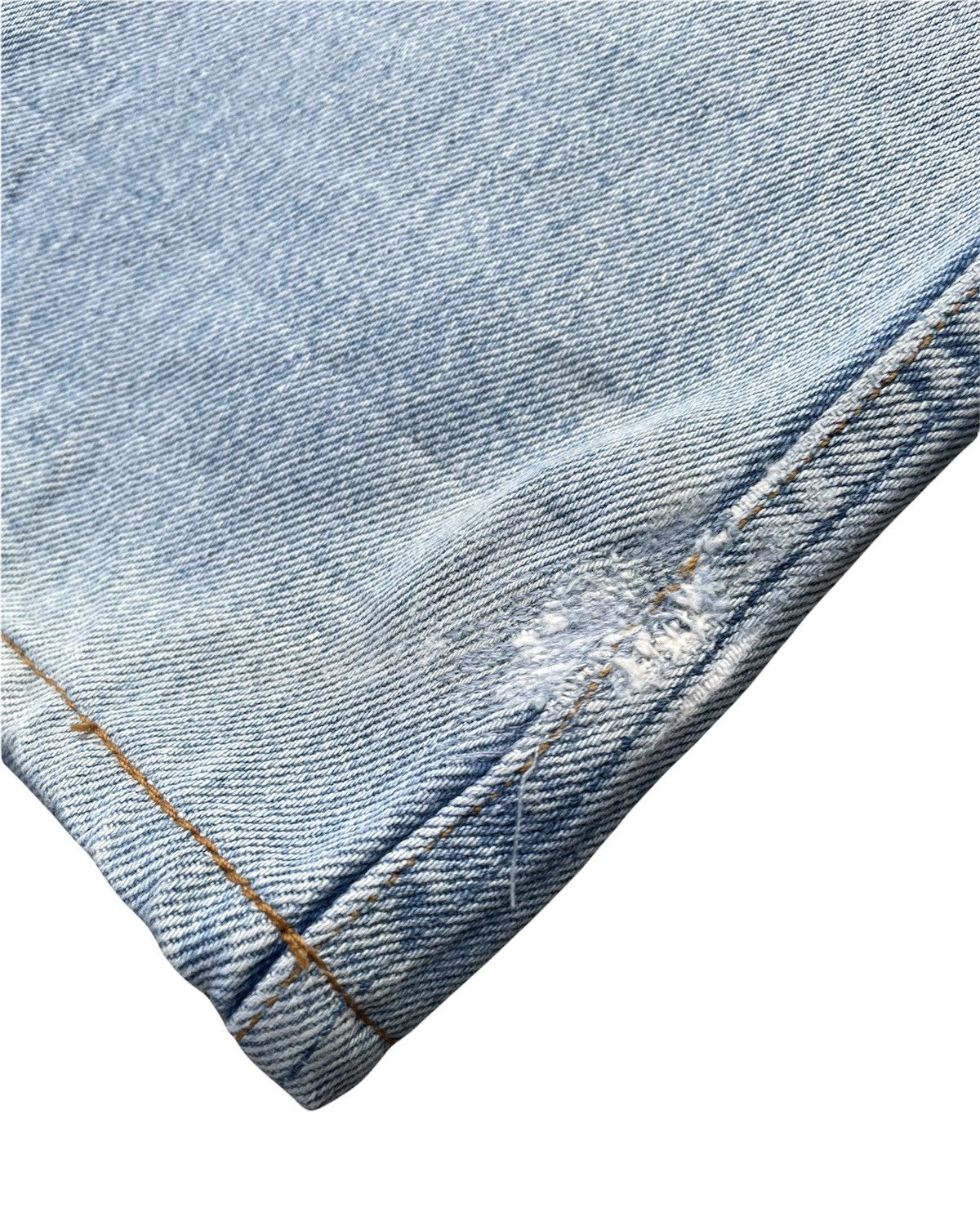 Le Grande Bleu (L.G.B.) Levis 501 e Usa Vintage 1995 Aging Distressed Denim Size US 30 / EU 46 - 9 Thumbnail