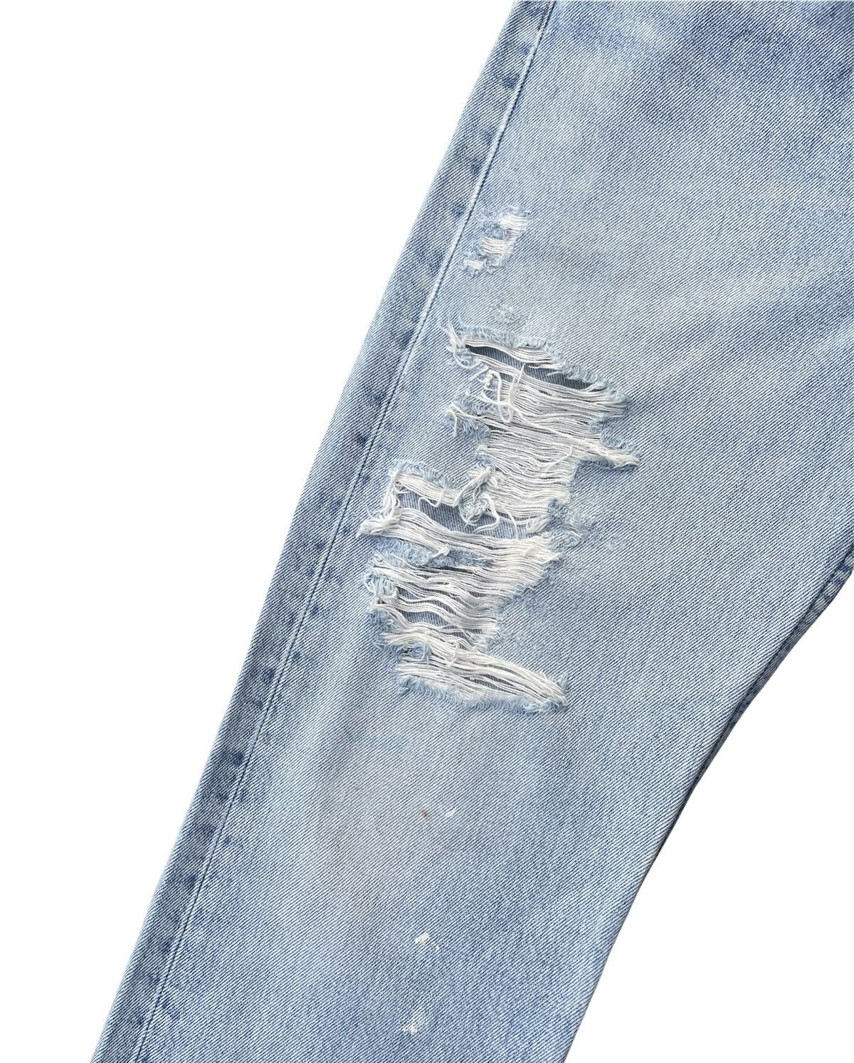 Le Grande Bleu (L.G.B.) Levis 501 e Usa Vintage 1995 Aging Distressed Denim Size US 30 / EU 46 - 5 Thumbnail